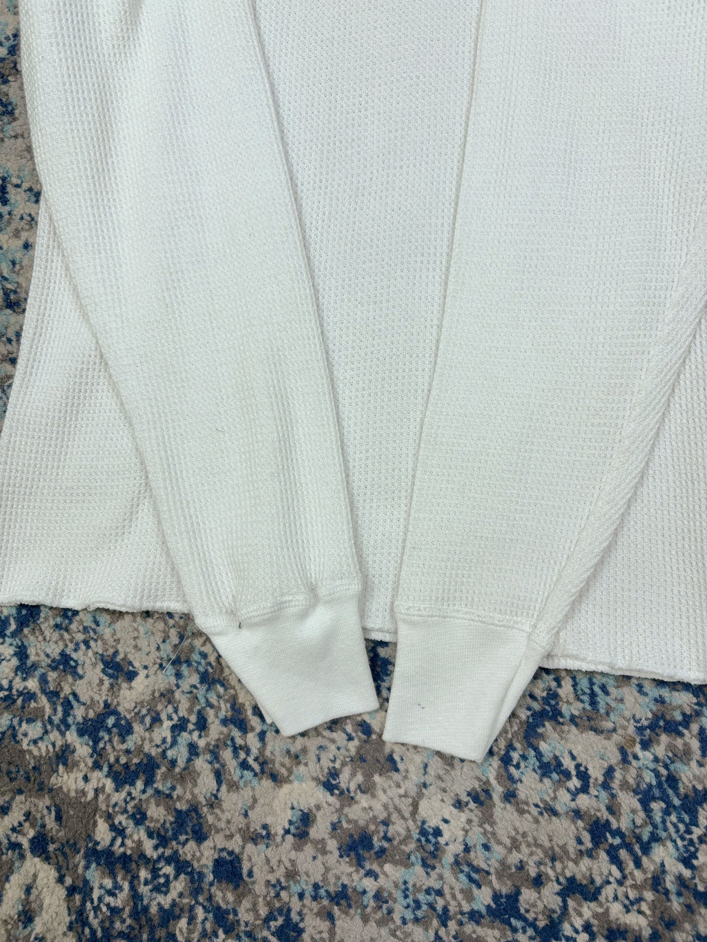 Vintage Blank Waffle Thermal Long Sleeve T-Shirt Size Medium