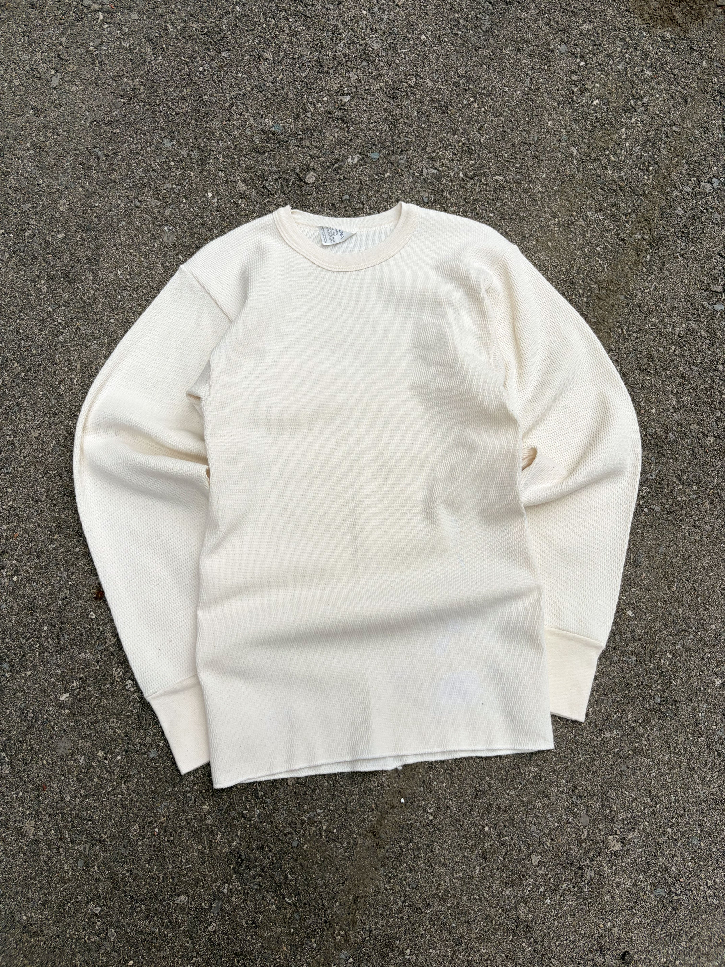 Vintage 90s Indera Blank Long Sleeve Thermal T-Shirt Size Large