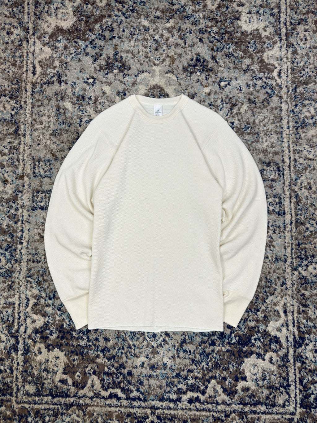 Vintage 90s Indera Blank Long Sleeve Thermal T-Shirt Size Large