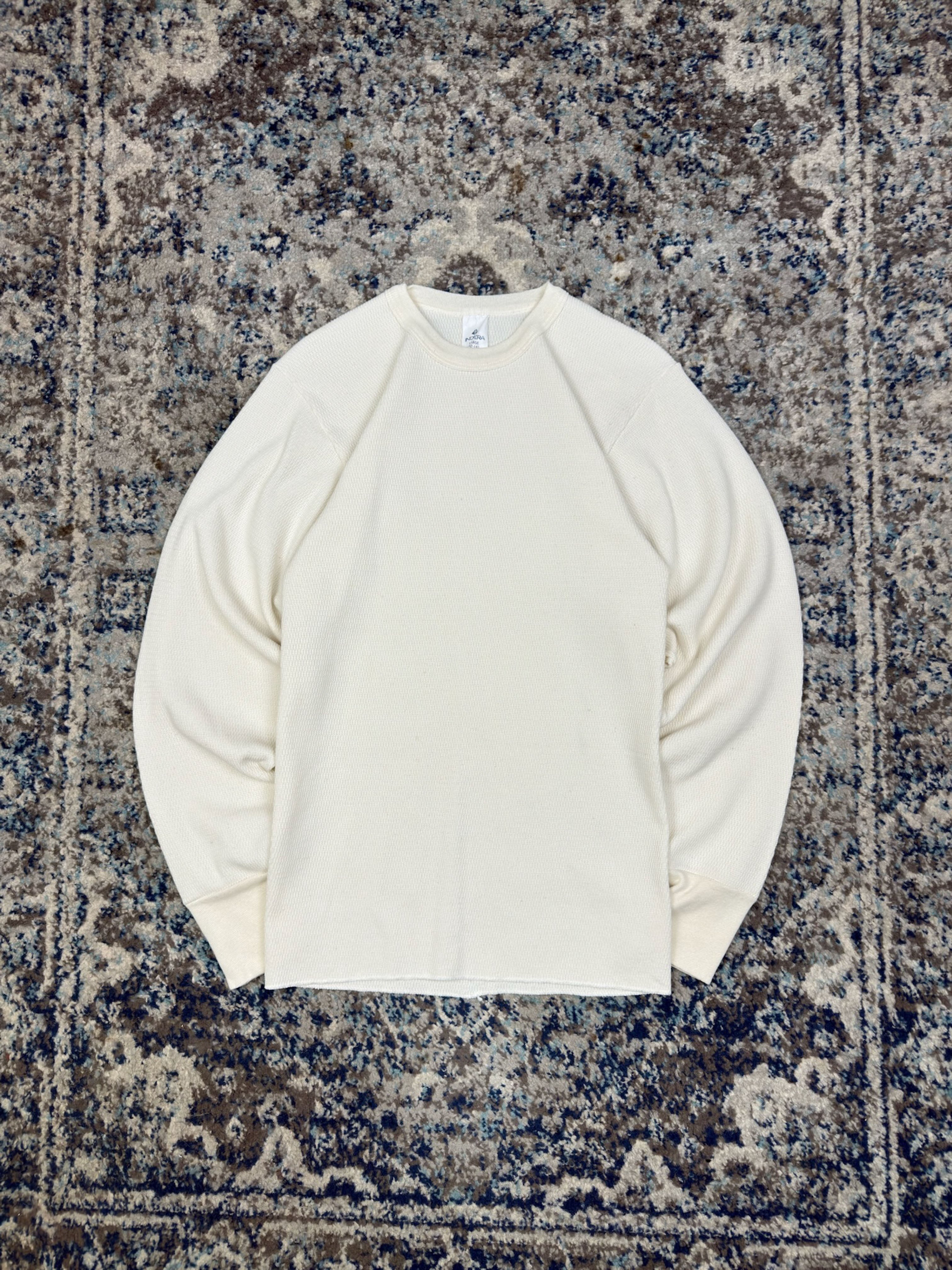 Vintage 90s Indera Blank Long Sleeve Thermal T-Shirt Size Large