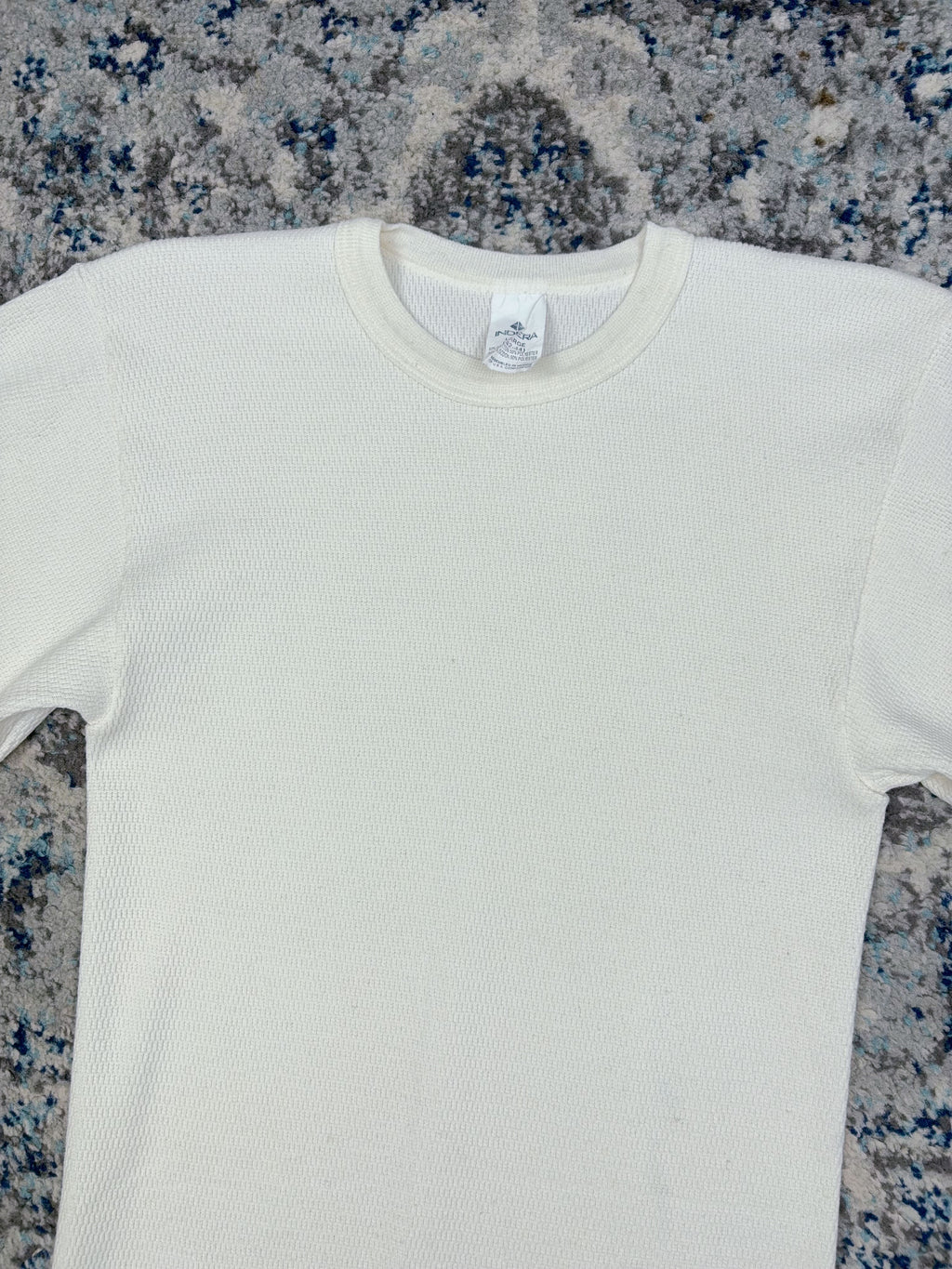 Vintage 90s Indera Blank Long Sleeve Thermal T-Shirt Size Large
