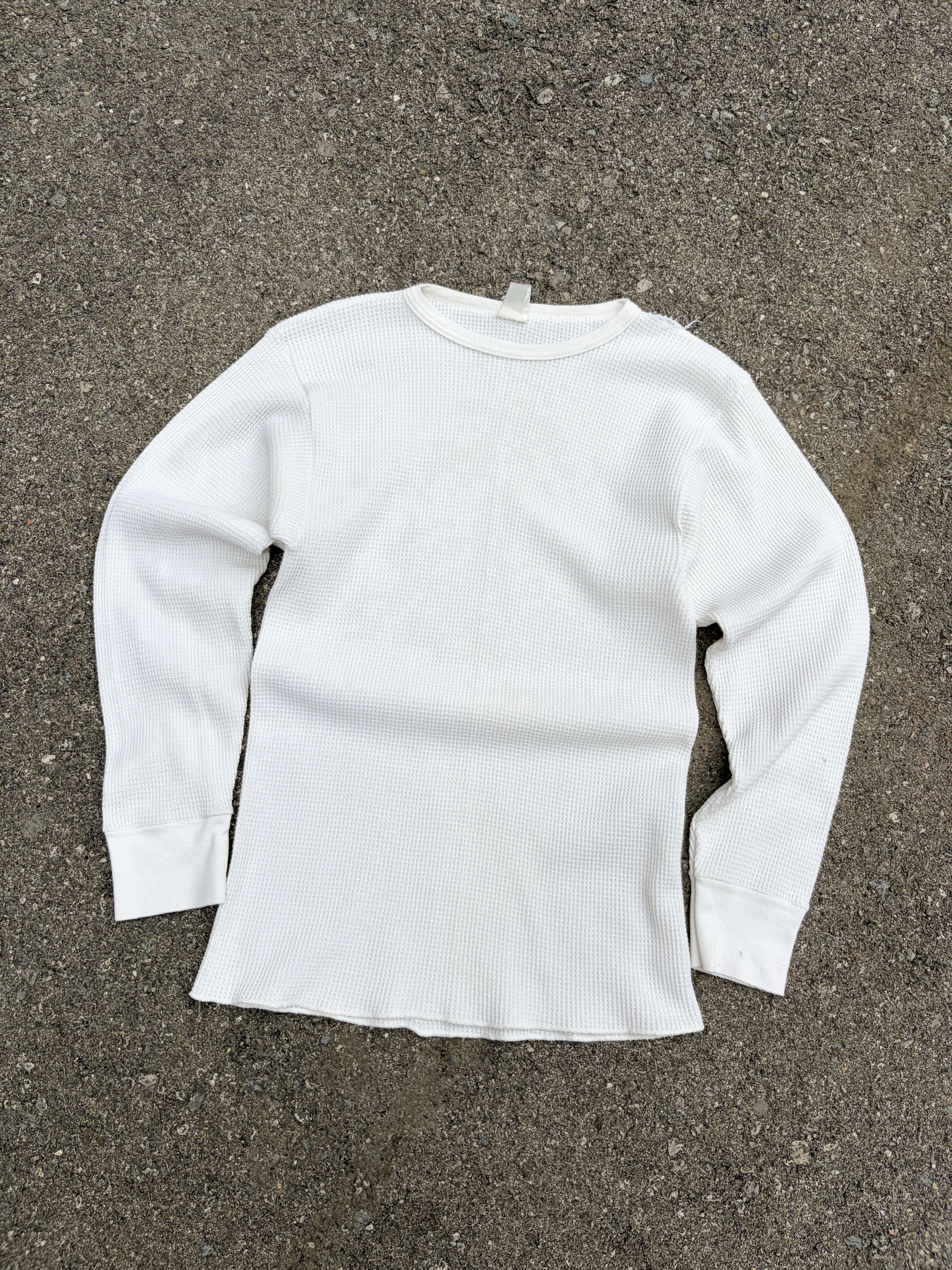 Vintage 1990 Blank Long Sleeve Thermal T-Shirt Size Small