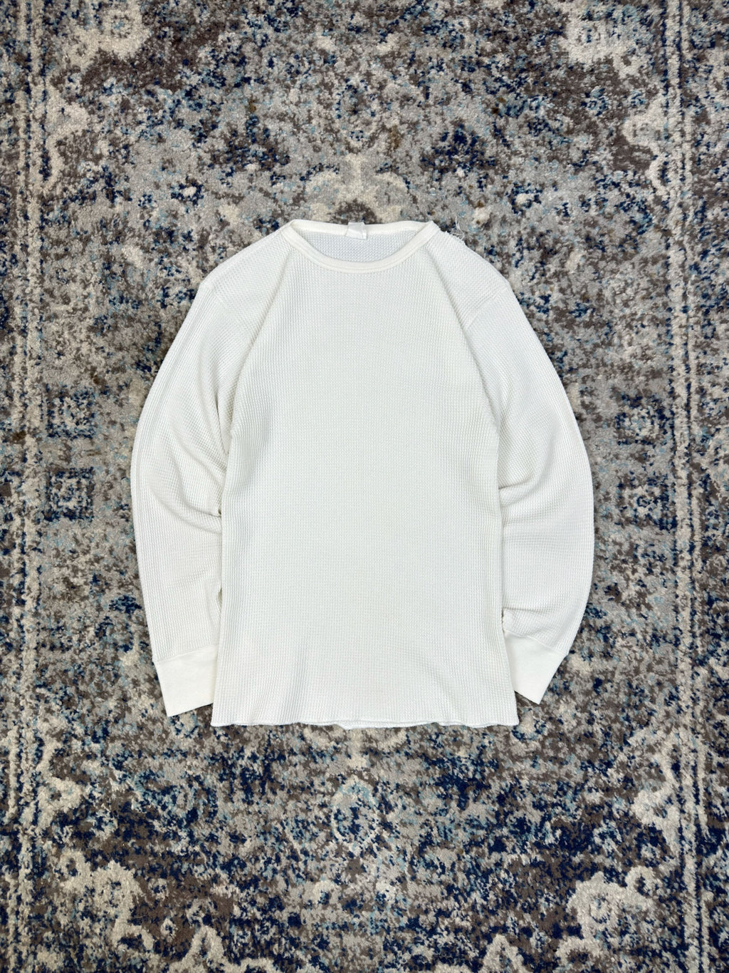 Vintage 1990 Blank Long Sleeve Thermal T-Shirt Size Small
