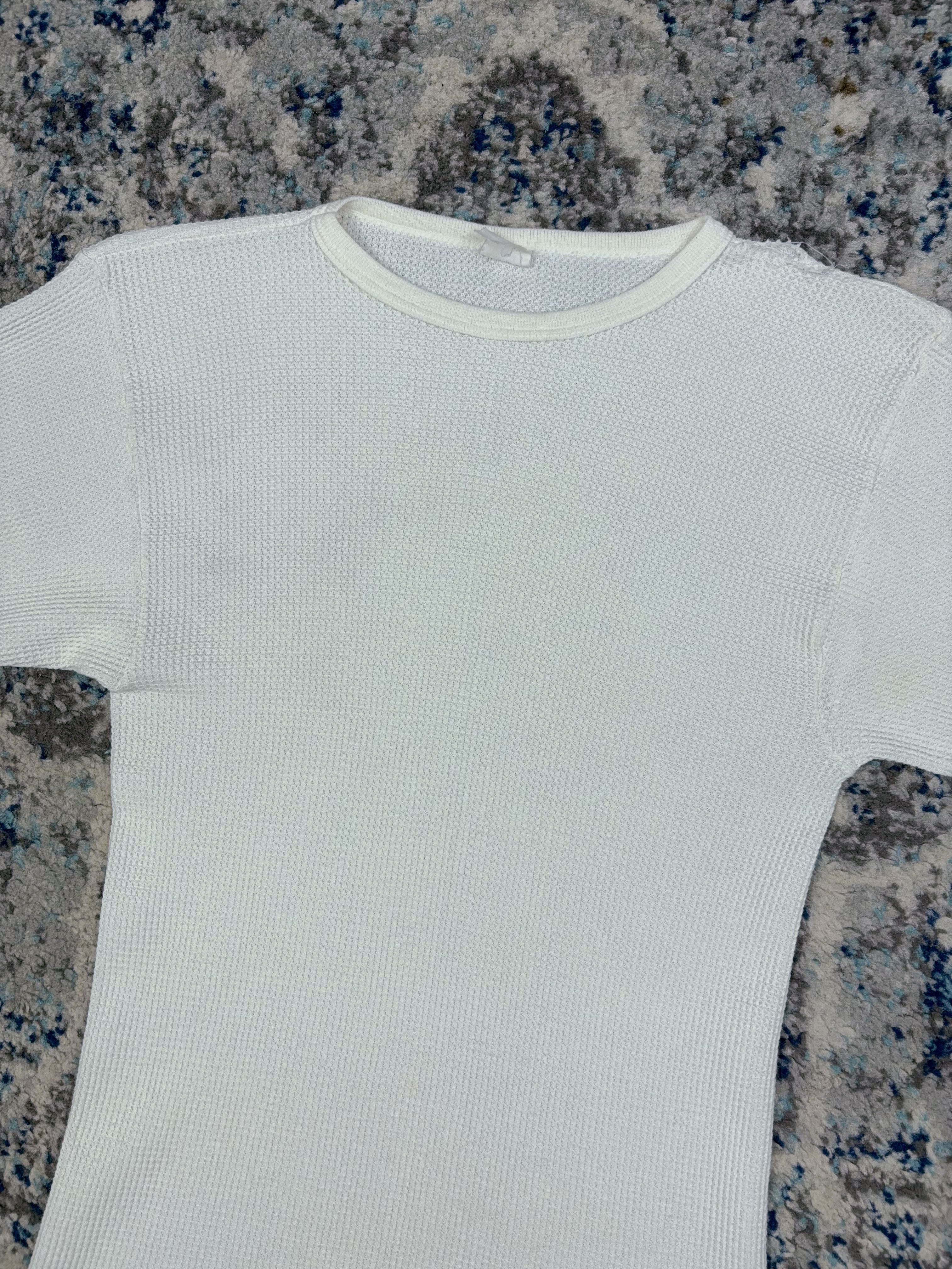 Vintage 1990 Blank Long Sleeve Thermal T-Shirt Size Small