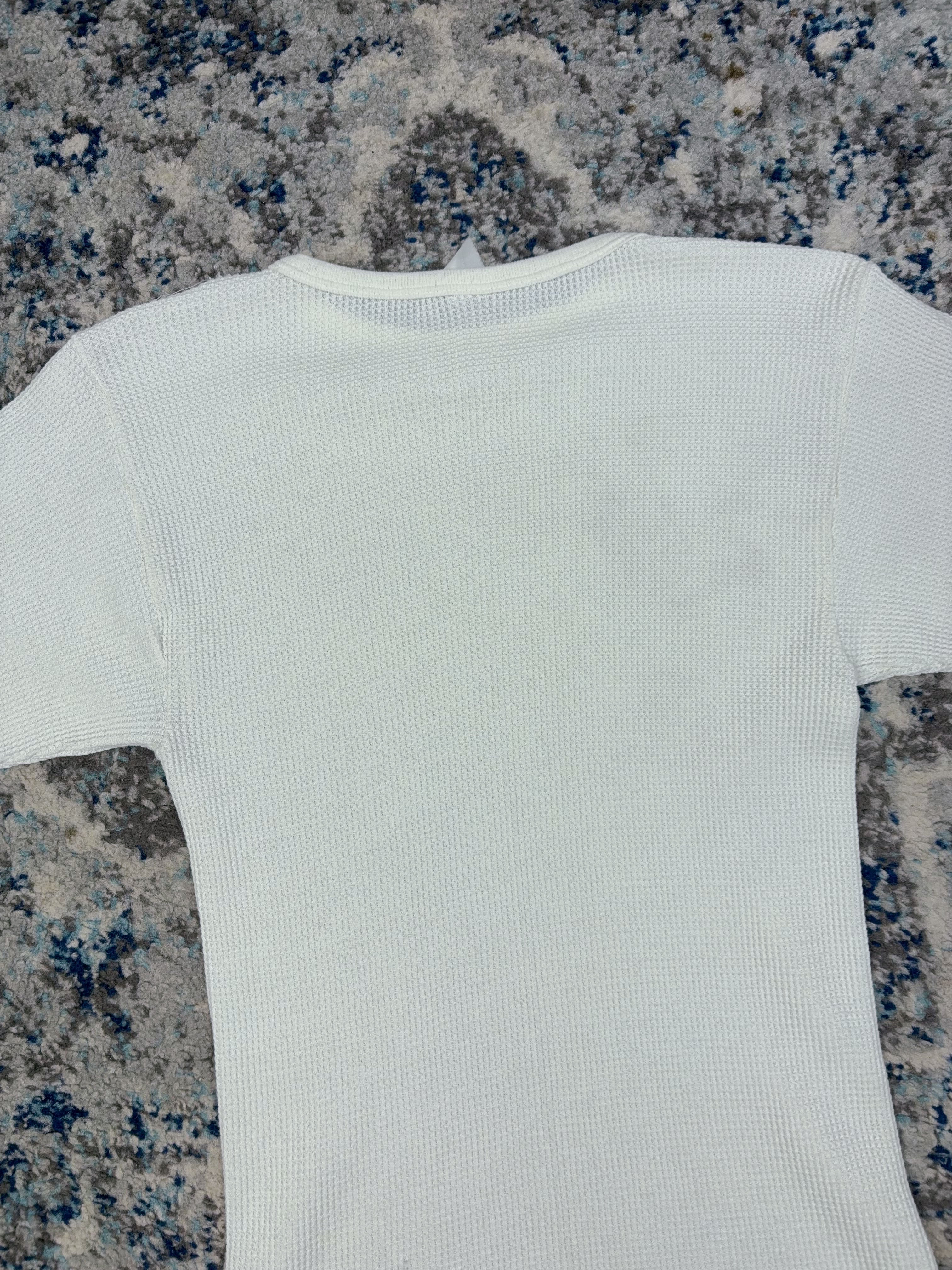 Vintage 1990 Blank Long Sleeve Thermal T-Shirt Size Small