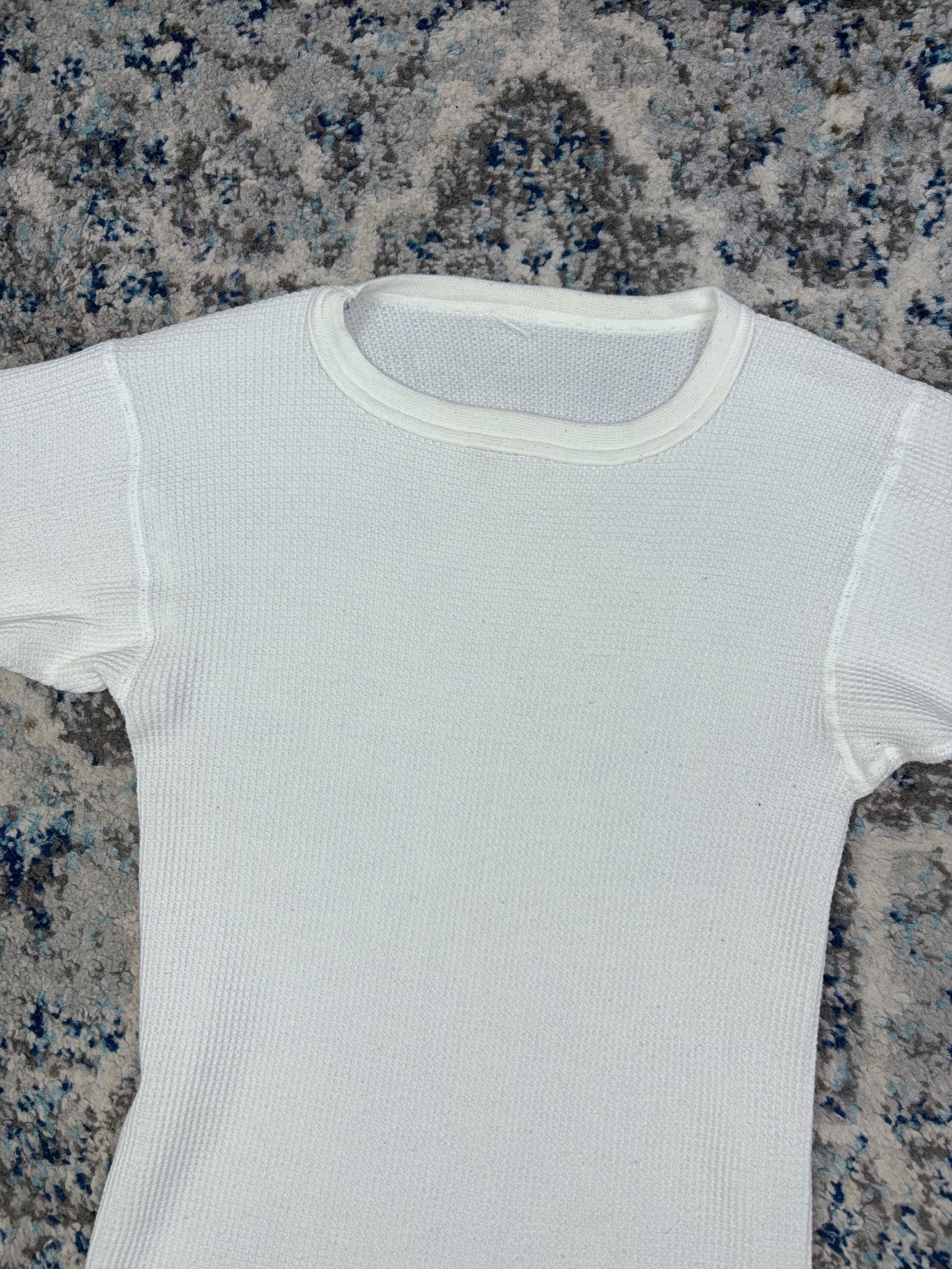 Vintage 1990s Blank Long Sleeve Thermal T-Shirt Size Small