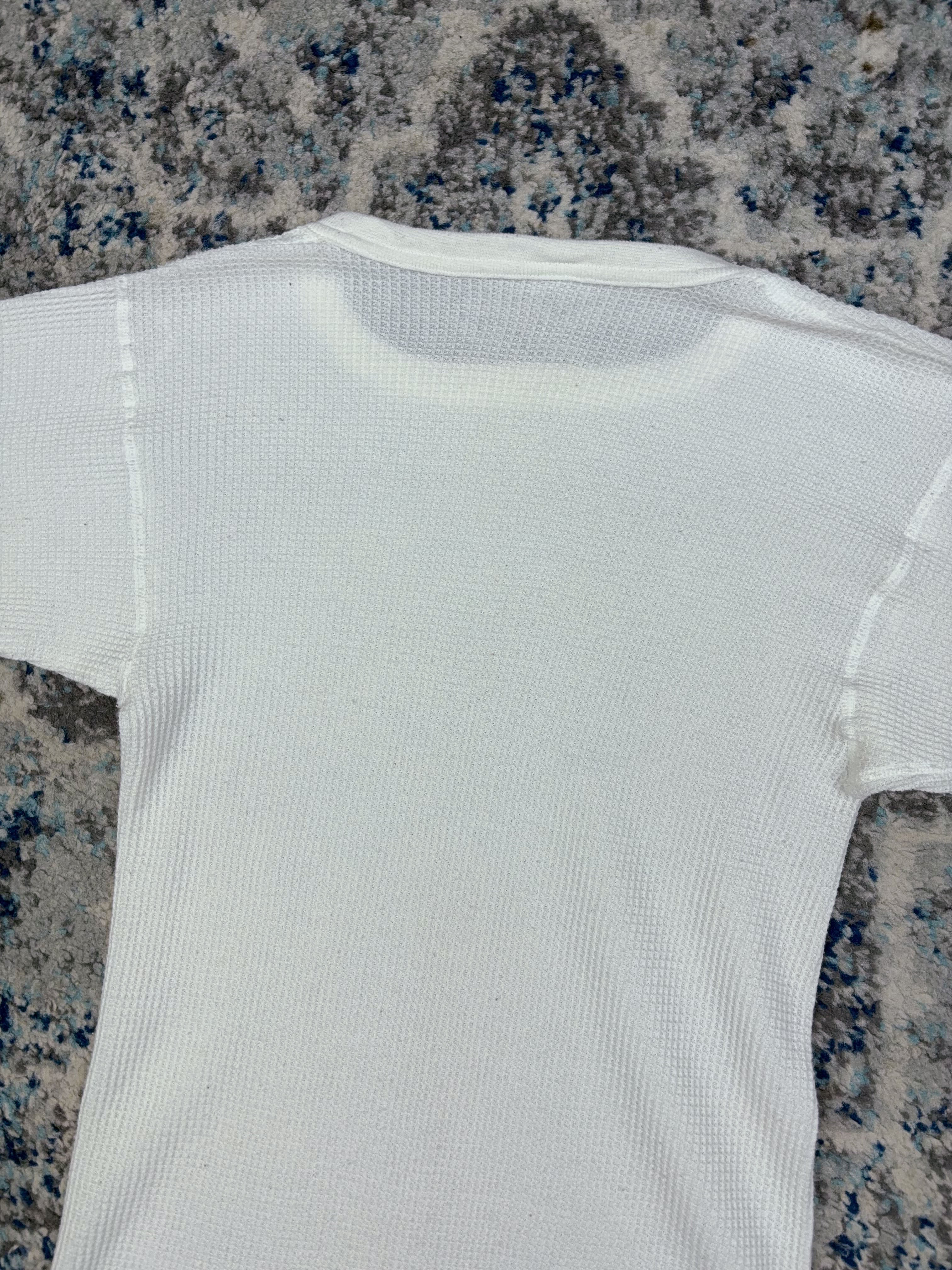 Vintage 1990s Blank Long Sleeve Thermal T-Shirt Size Small