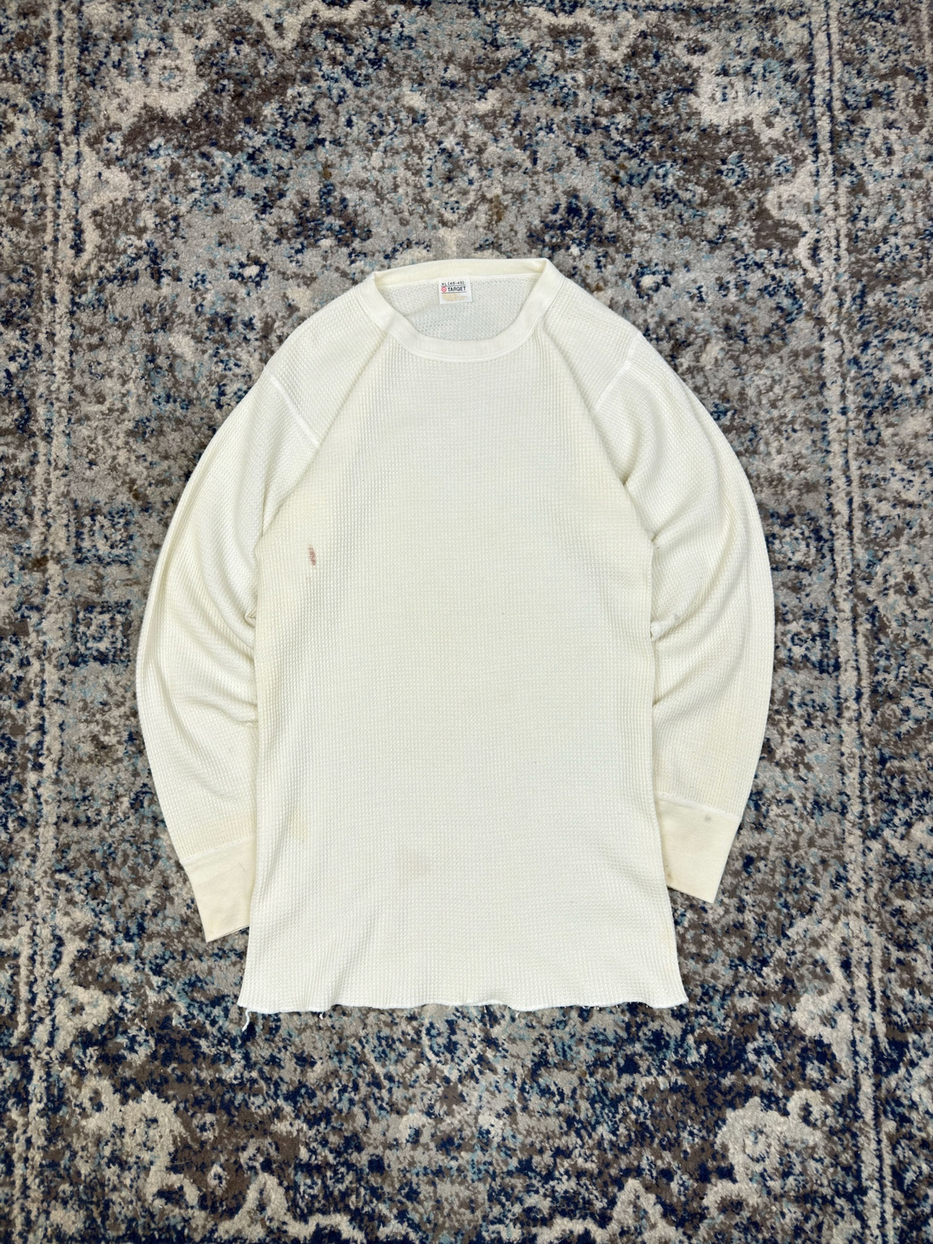Vintage 1970s Target Long Sleeve Blank Thermal T-Shirt Size XL