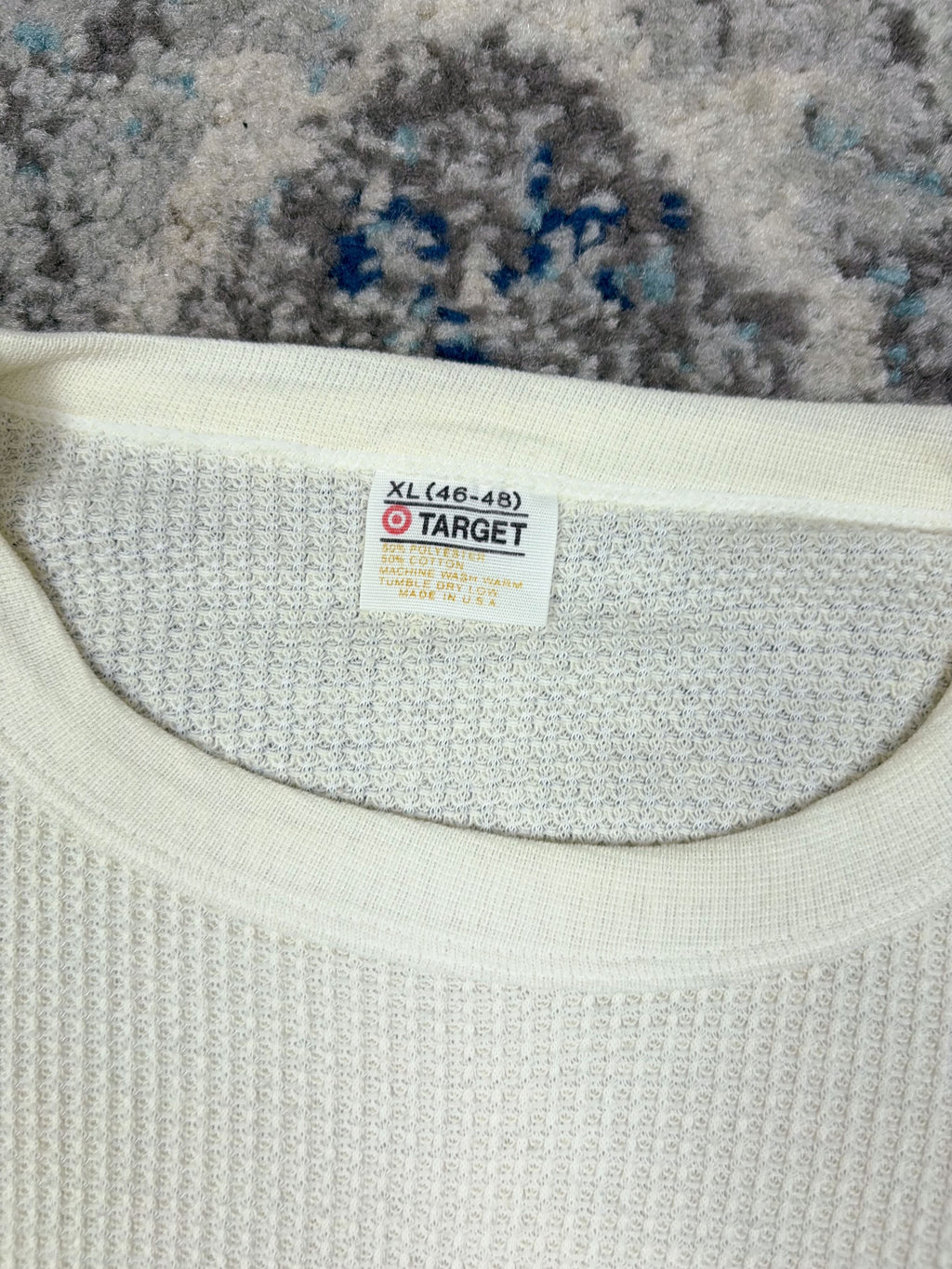 Vintage 1970s Target Long Sleeve Blank Thermal T-Shirt Size XL