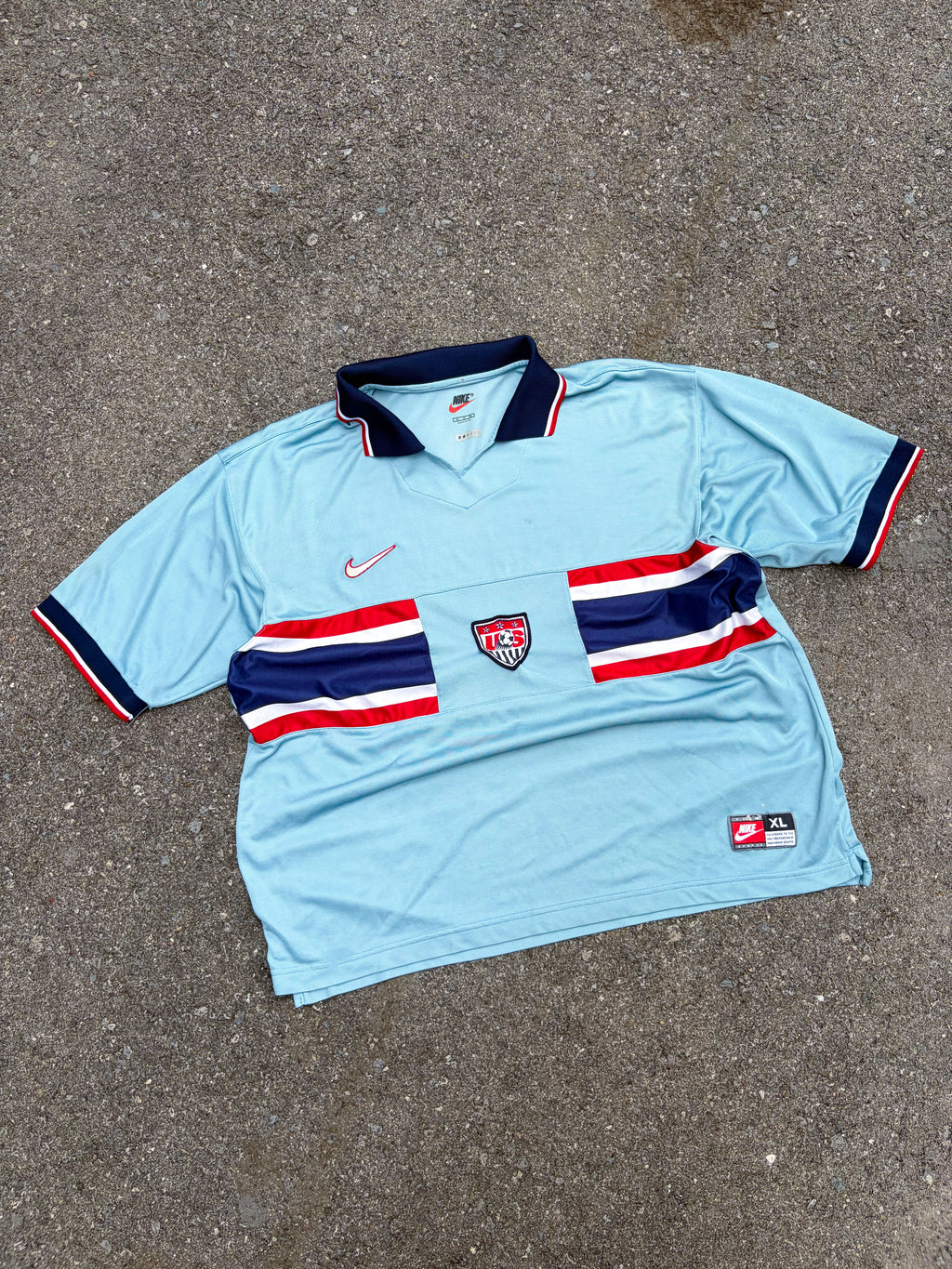 Vintage 1996 Nike USMNT Away Soccer Jersey Size XL
