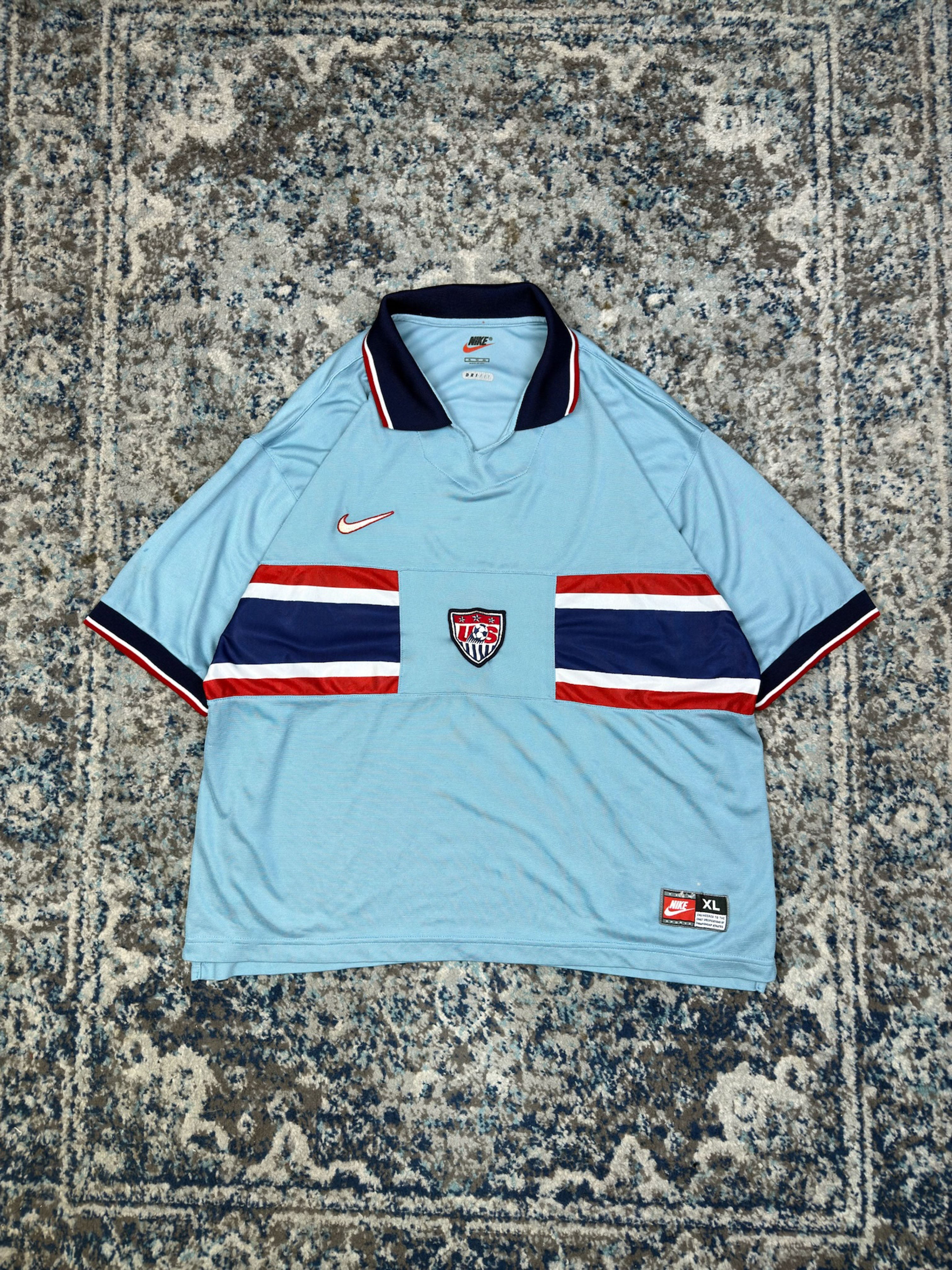 Vintage 1996 Nike USMNT Away Soccer Jersey Size XL