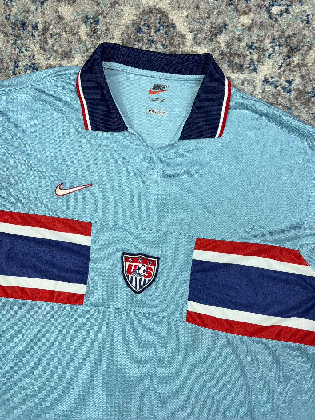 Vintage 1996 Nike USMNT Away Soccer Jersey Size XL
