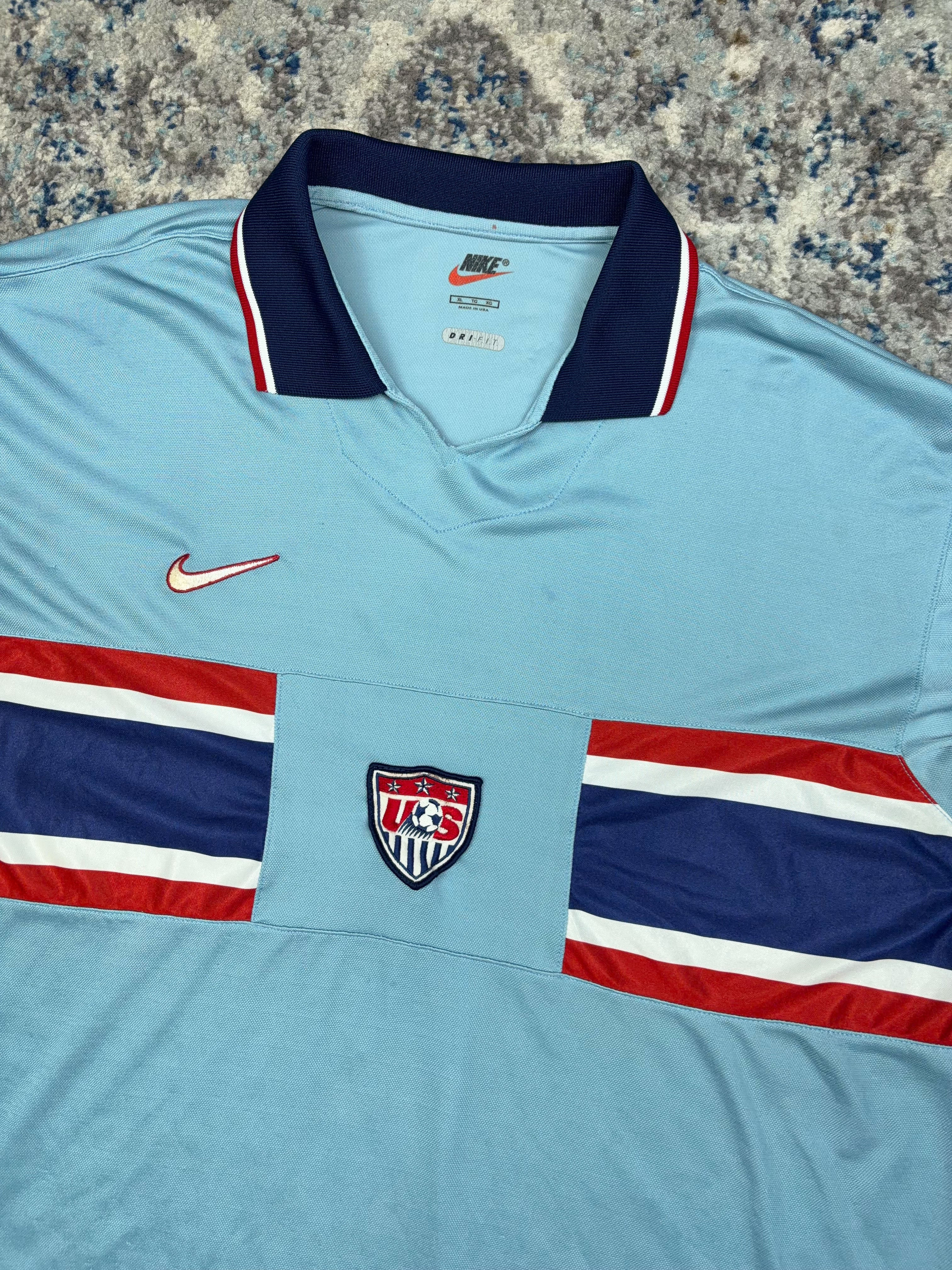 Vintage 1996 Nike USMNT Away Soccer Jersey Size XL