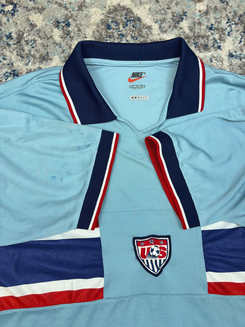 Vintage 1996 Nike USMNT Away Soccer Jersey Size XL