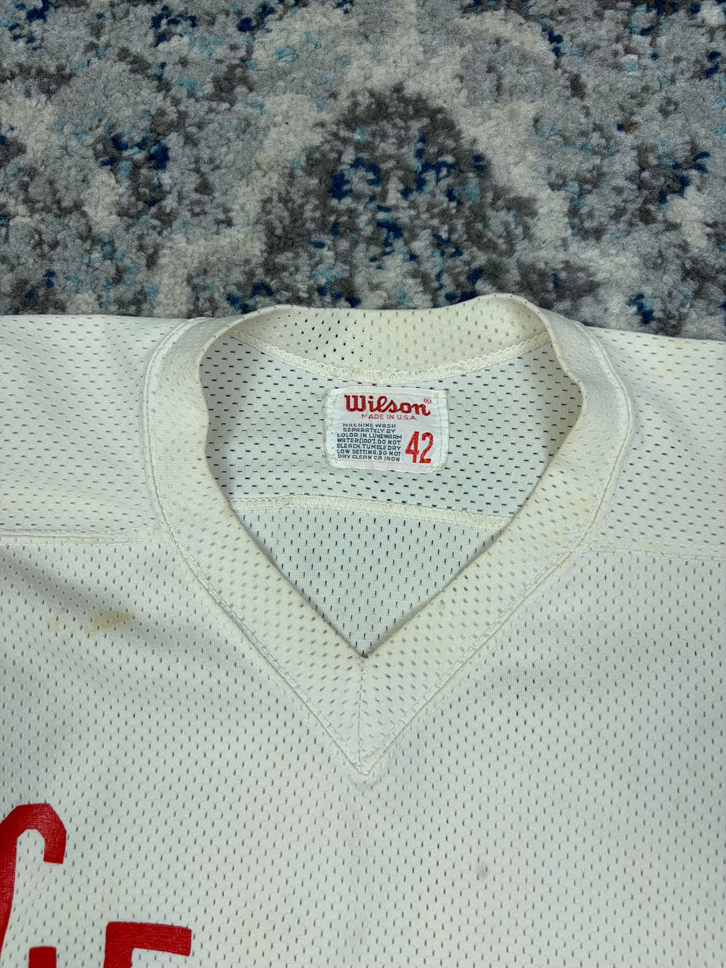 Vintage 60s Central Spellout Wilson Long Sleeve Hockey Jersey Size Large
