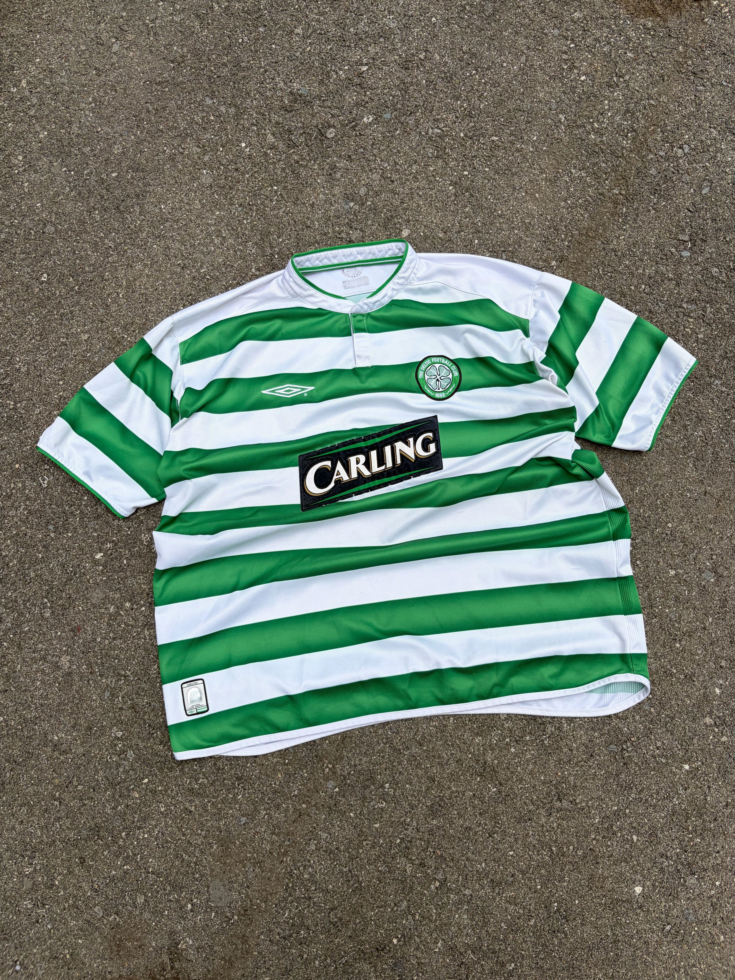 Vintage 03-04 Celtic F.C. Umbro Home Soccer Jersey Size XL