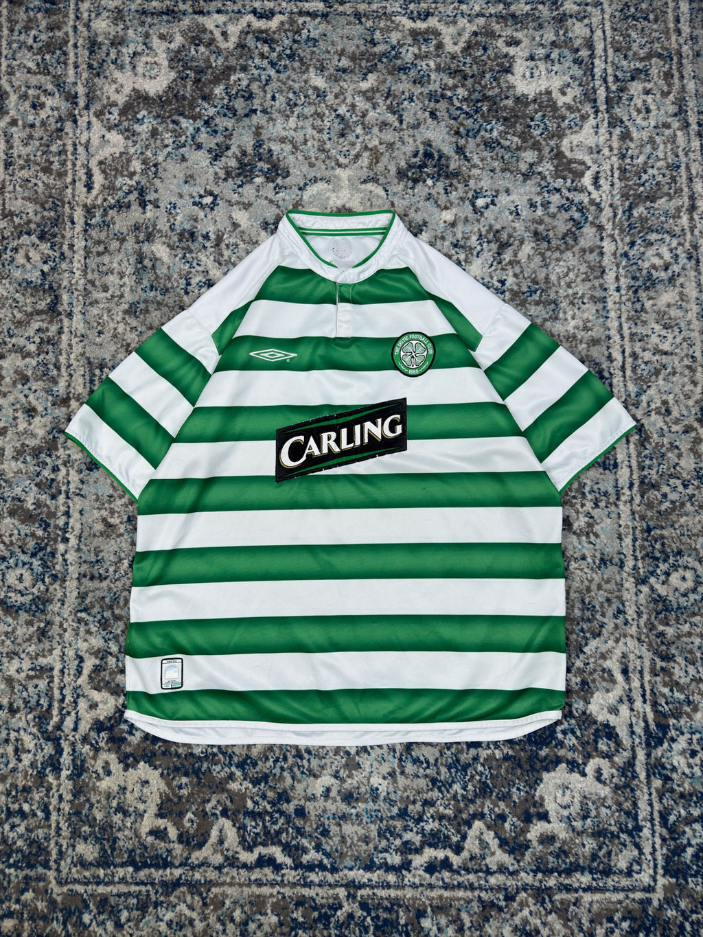 Vintage 03-04 Celtic F.C. Umbro Home Soccer Jersey Size XL
