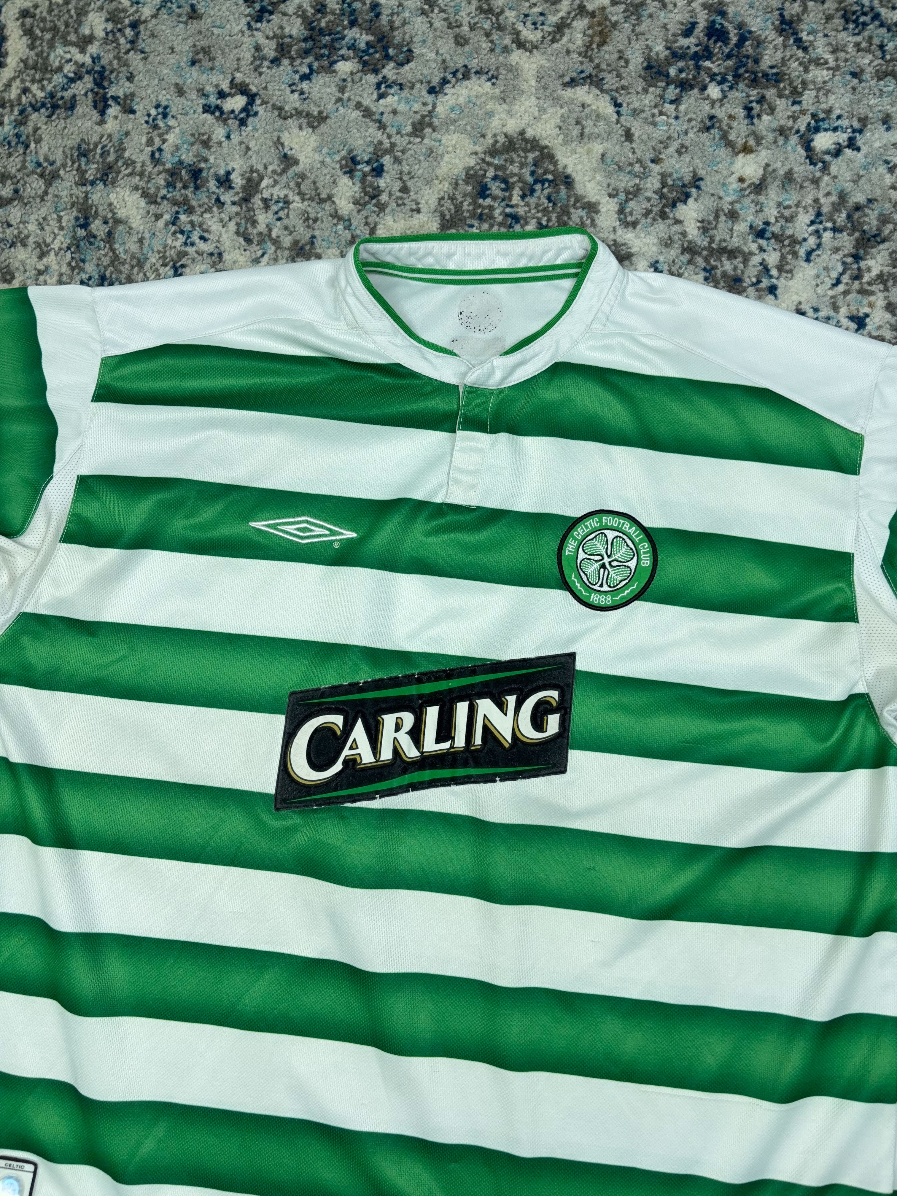Vintage 03-04 Celtic F.C. Umbro Home Soccer Jersey Size XL