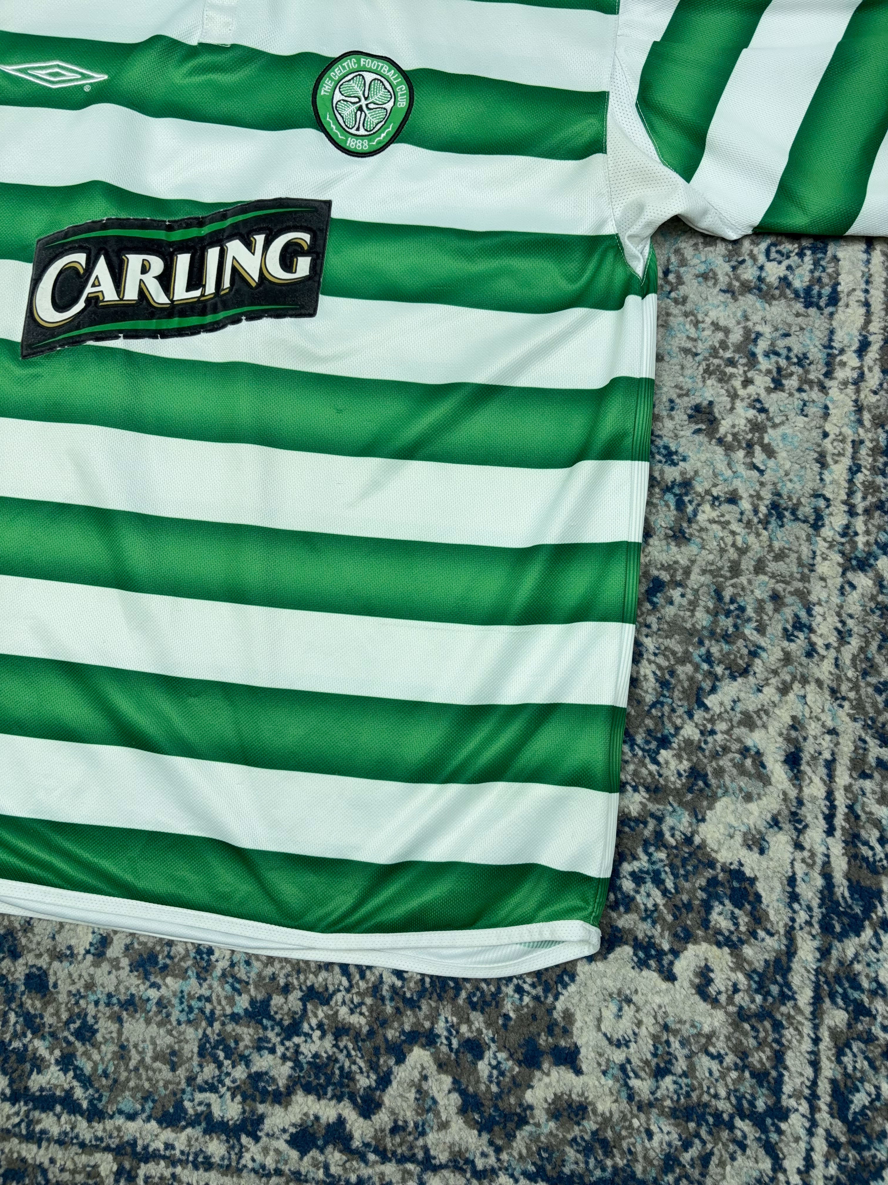 Vintage 03-04 Celtic F.C. Umbro Home Soccer Jersey Size XL