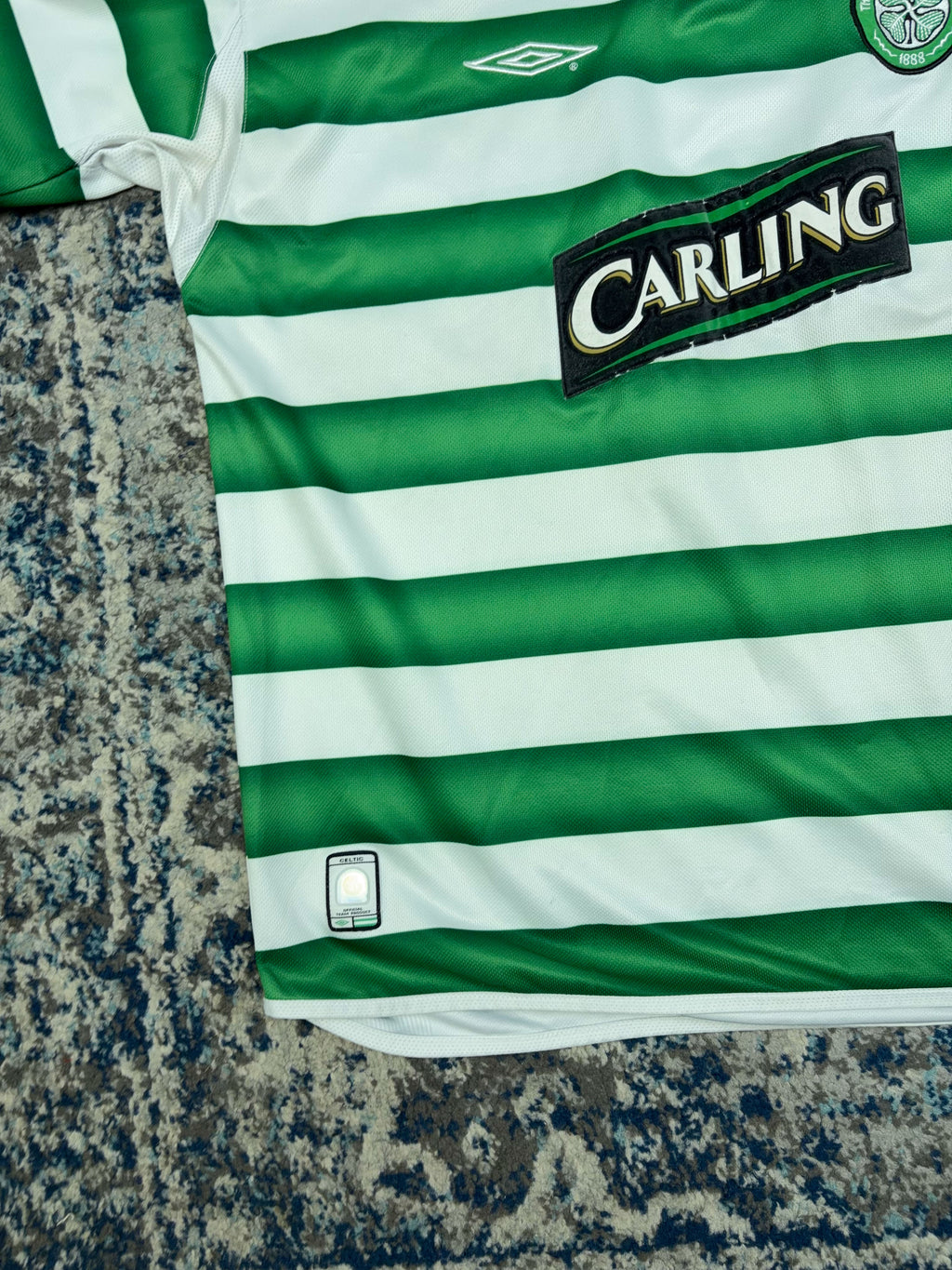 Vintage 03-04 Celtic F.C. Umbro Home Soccer Jersey Size XL