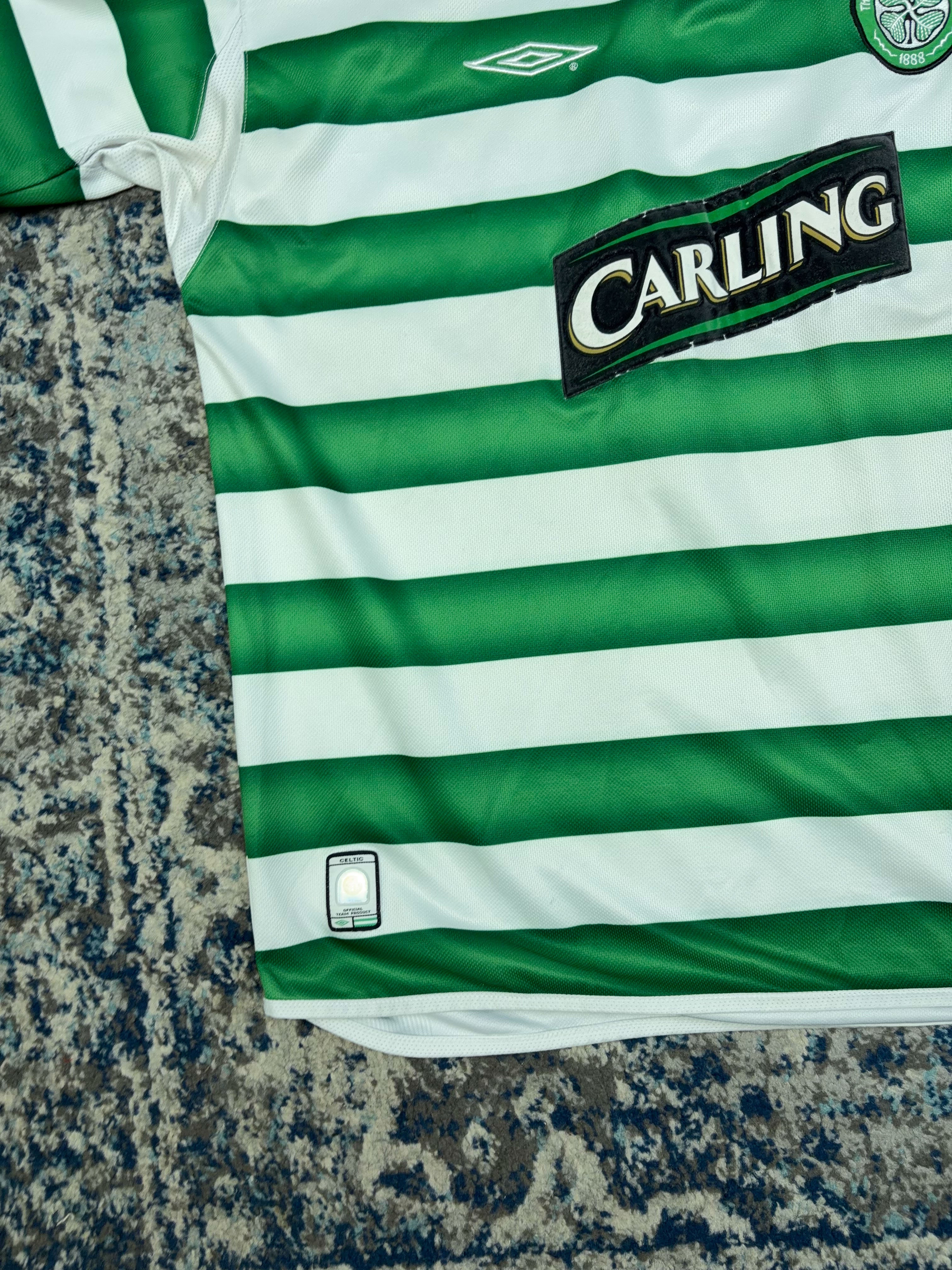 Vintage 03-04 Celtic F.C. Umbro Home Soccer Jersey Size XL