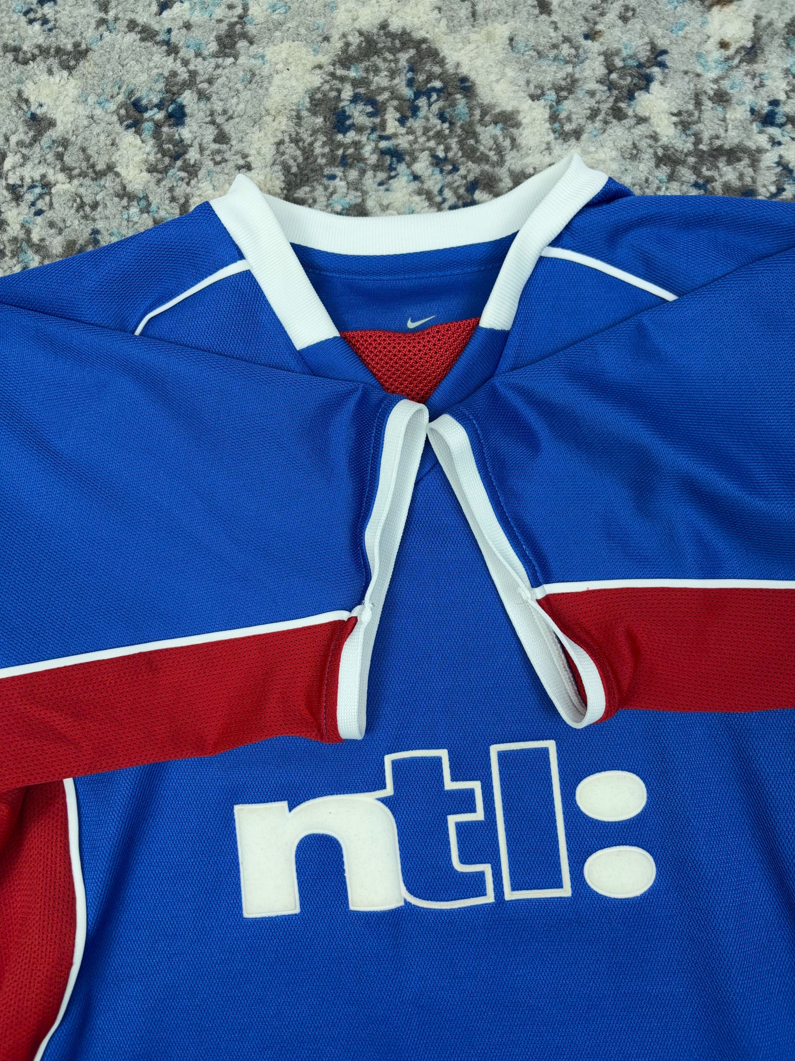 Vintage 01-02 Glascow Rangers Nike Home Soccer Jersey Size XL YOUTH
