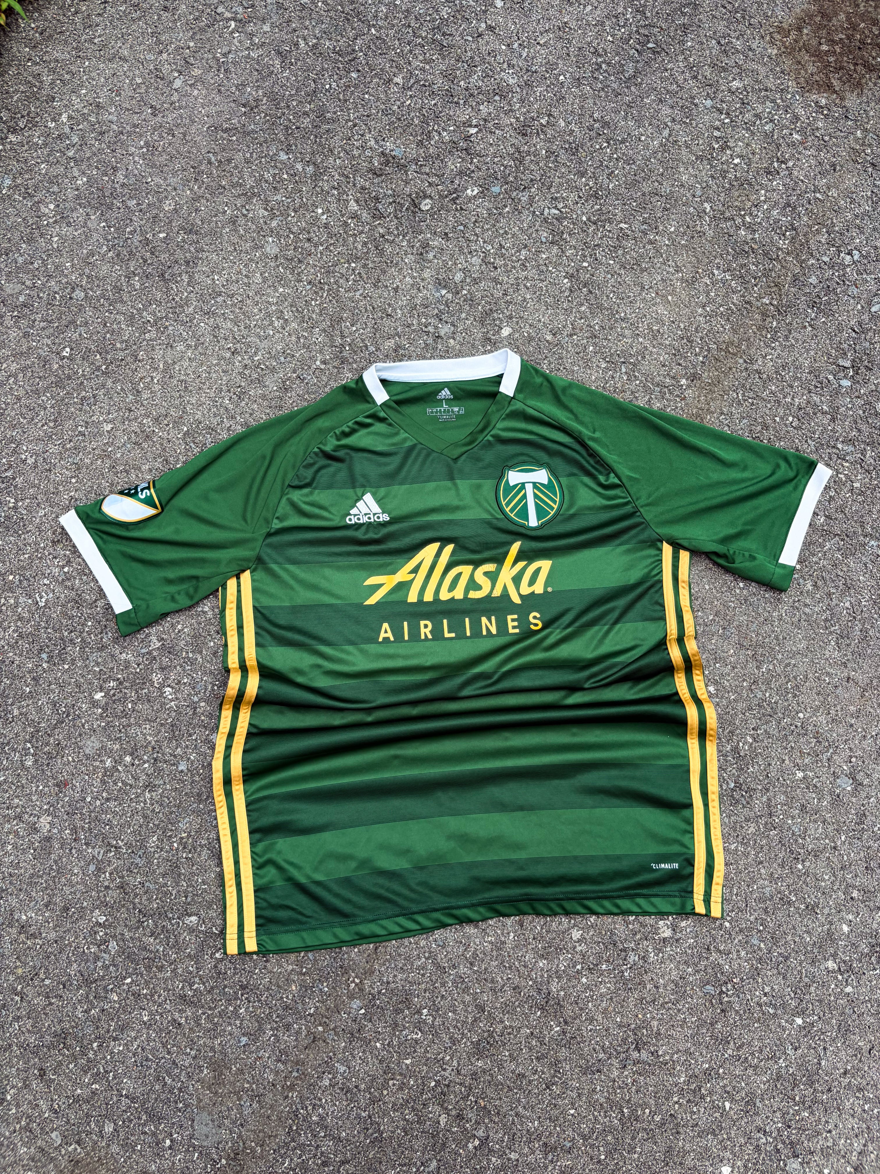 Vintage Portland Timbers Adidas Home Soccer Jersey Size Large