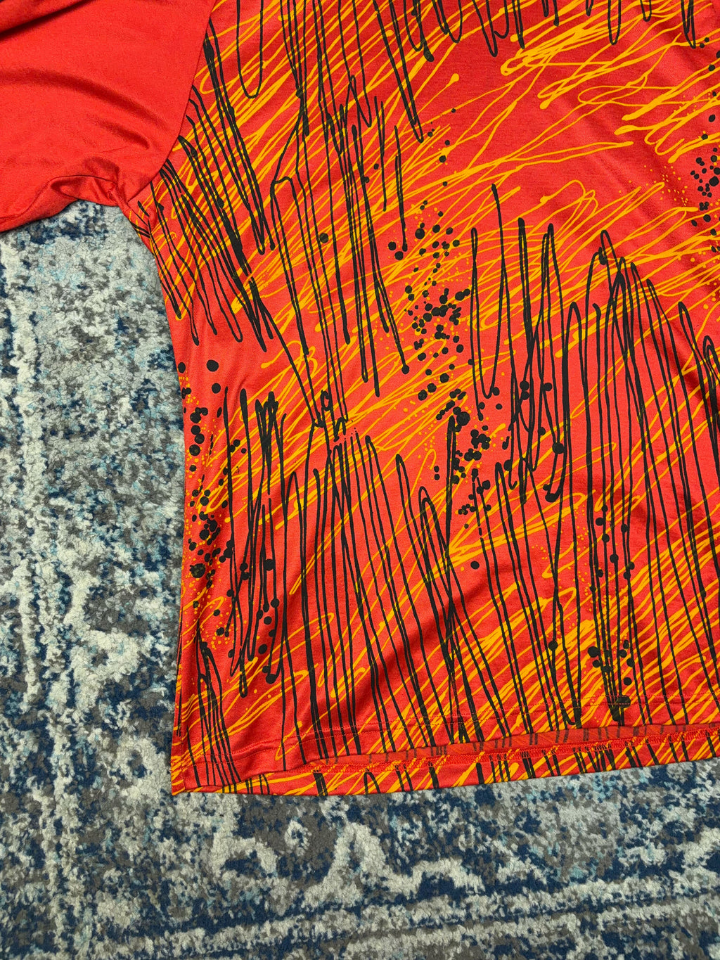 Vintage 90s Adidas Splatter Pattern Long Sleeve Goalkeeper Soccer Jersey Size XL