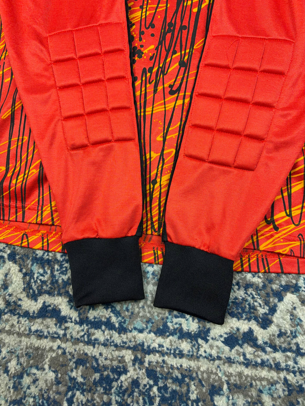 Vintage 90s Adidas Splatter Pattern Long Sleeve Goalkeeper Soccer Jersey Size XL