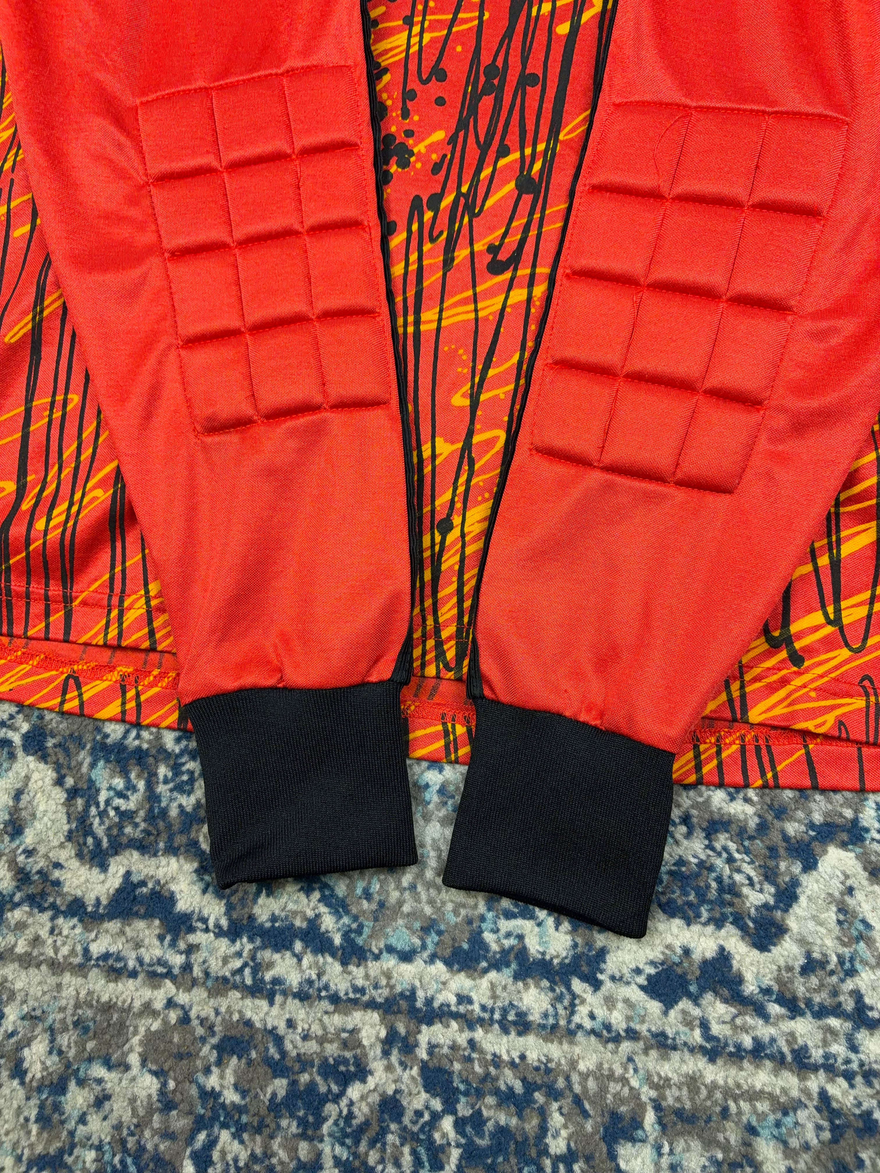 Vintage 90s Adidas Splatter Pattern Long Sleeve Goalkeeper Soccer Jersey Size XL