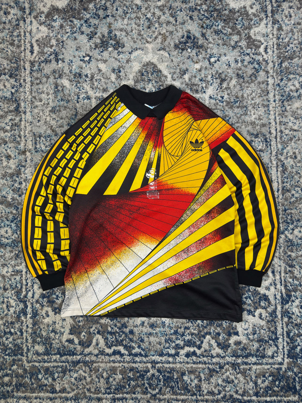Vintage 90s Adidas West Germany Collared Goalkeeper Soccer Jersey Size Large
