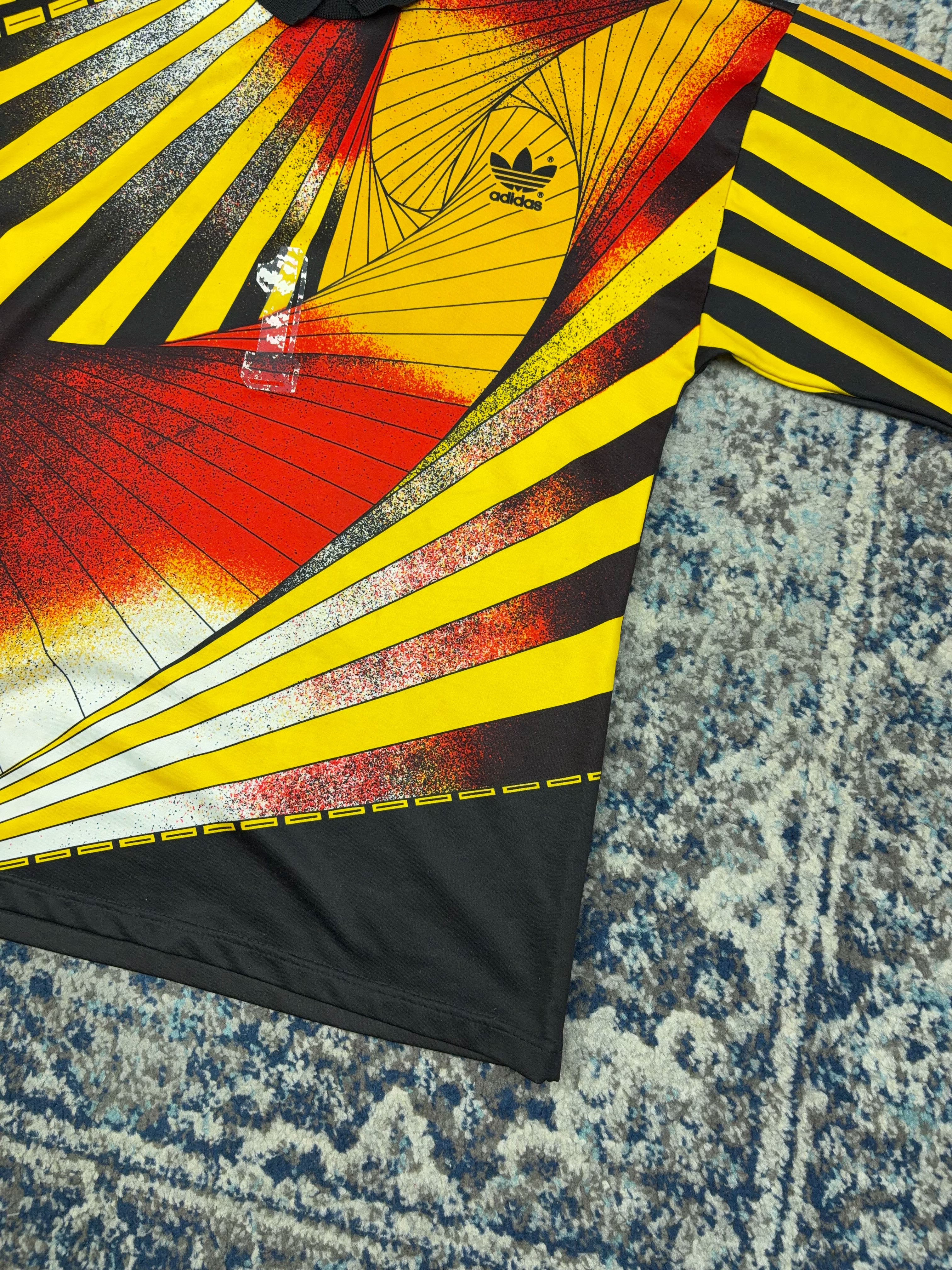 Vintage 90s Adidas West Germany Collared Goalkeeper Soccer Jersey Size Large