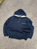 Vintage Y2K Point Zero Embroidered Spellout Hooded Sweatshirt Size Large