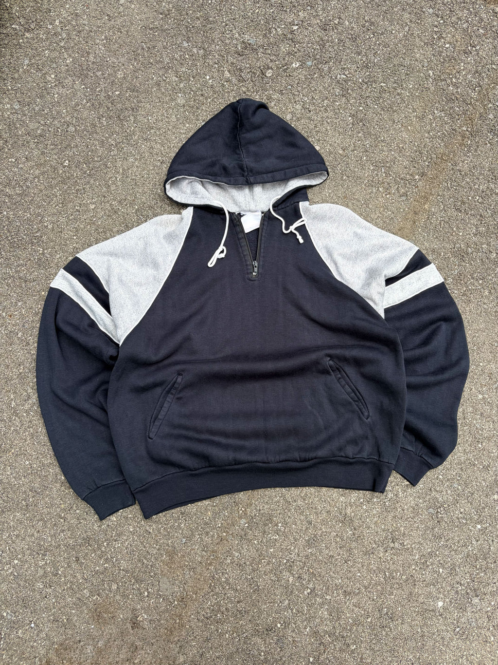 Vintage 80s/90s Tom O'Shanter Two Tone Pullover Hooded Sweatshirt Size Large