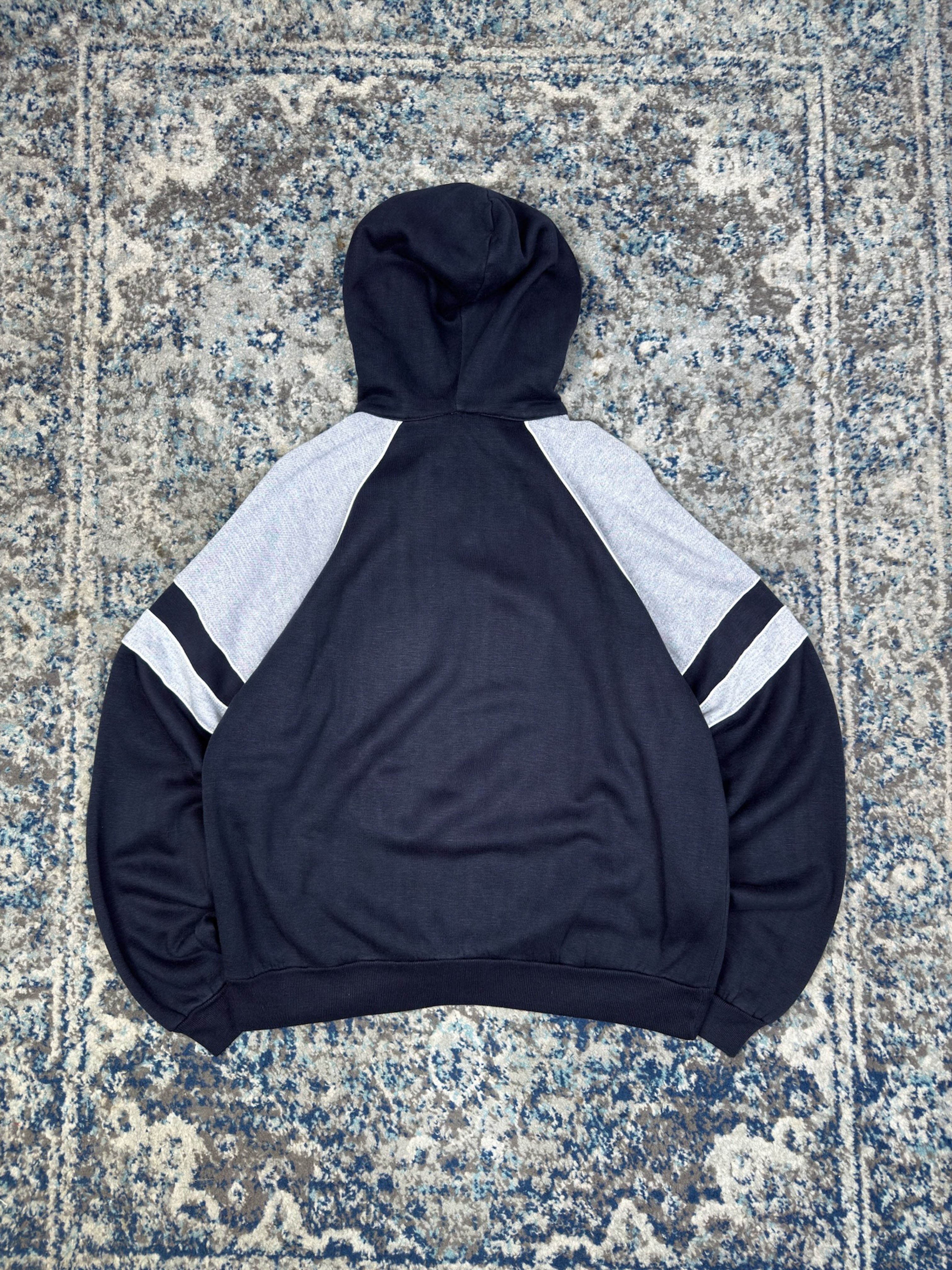 Vintage 80s/90s Tom O'Shanter Two Tone Pullover Hooded Sweatshirt Size Large