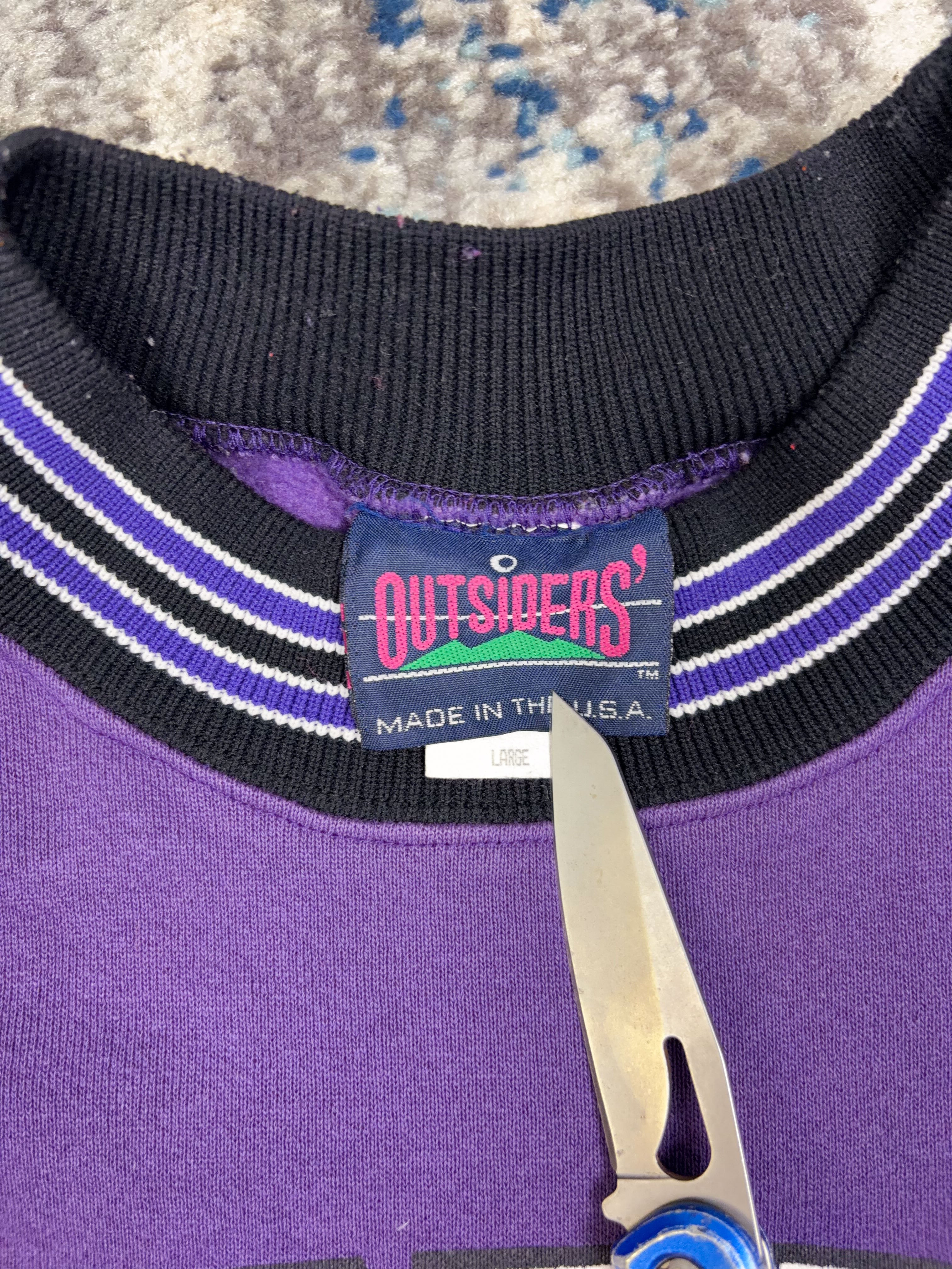 Vintage 90s Western Illinois Leathernecks NCAA Arc Spellout Crewneck Sweatshirt Size Large