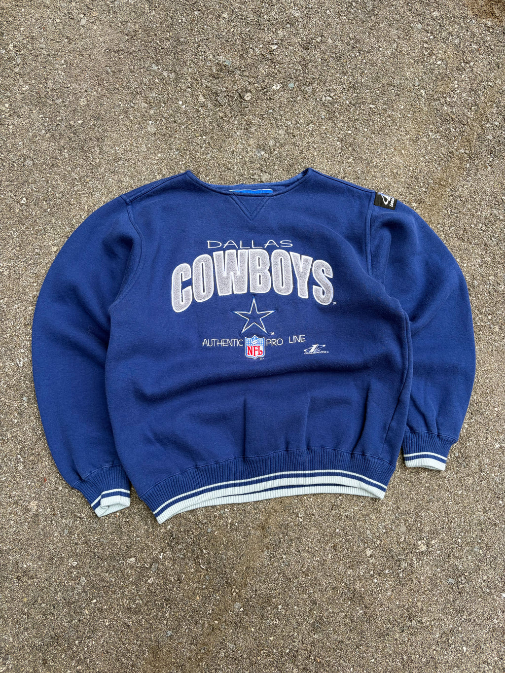 Vintage Dallas Cowboys NFL Embroidered Spellout Crewneck Sweatshirt Size Medium