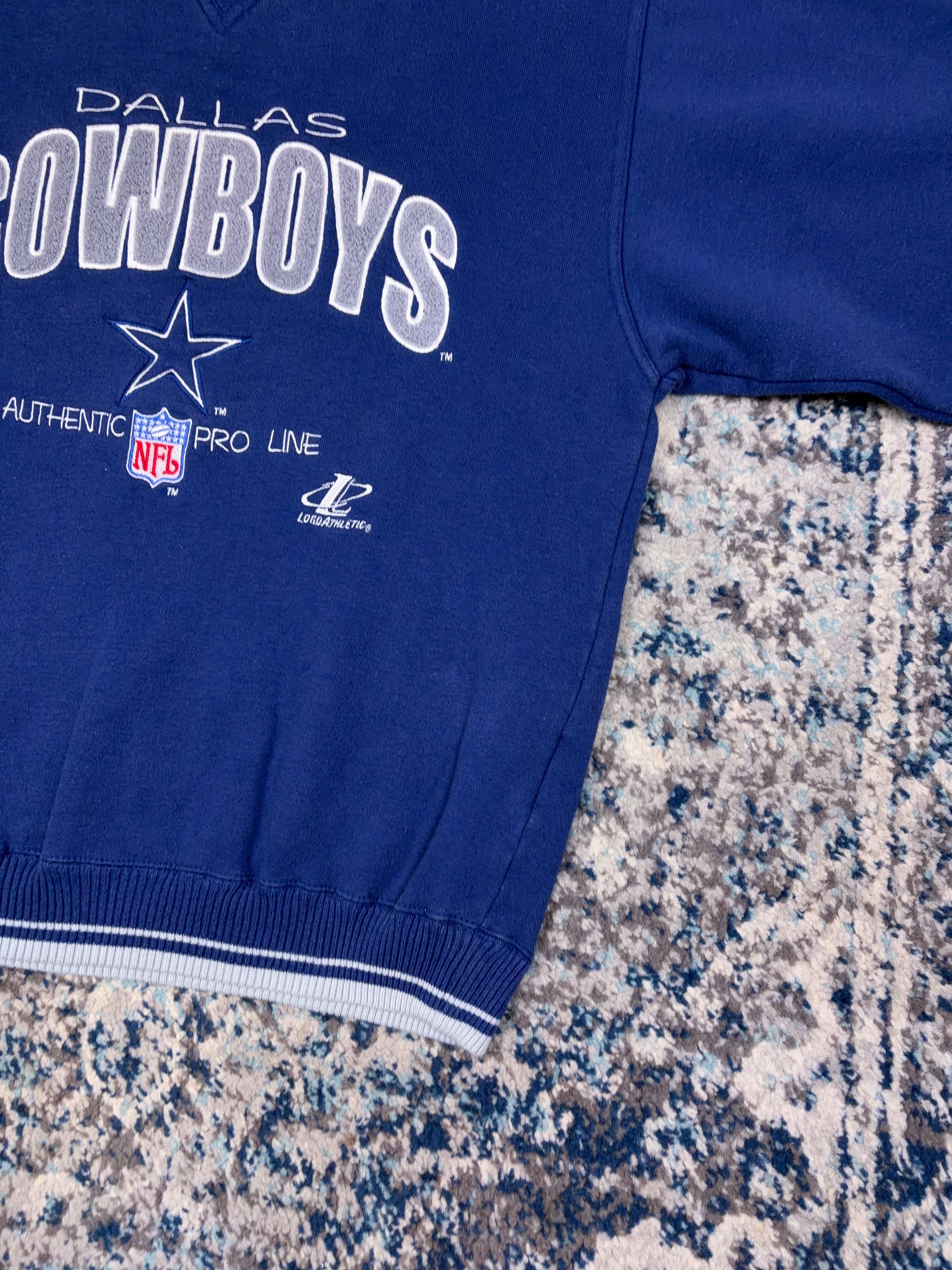 Vintage Dallas Cowboys NFL Embroidered Spellout Crewneck Sweatshirt Size Medium