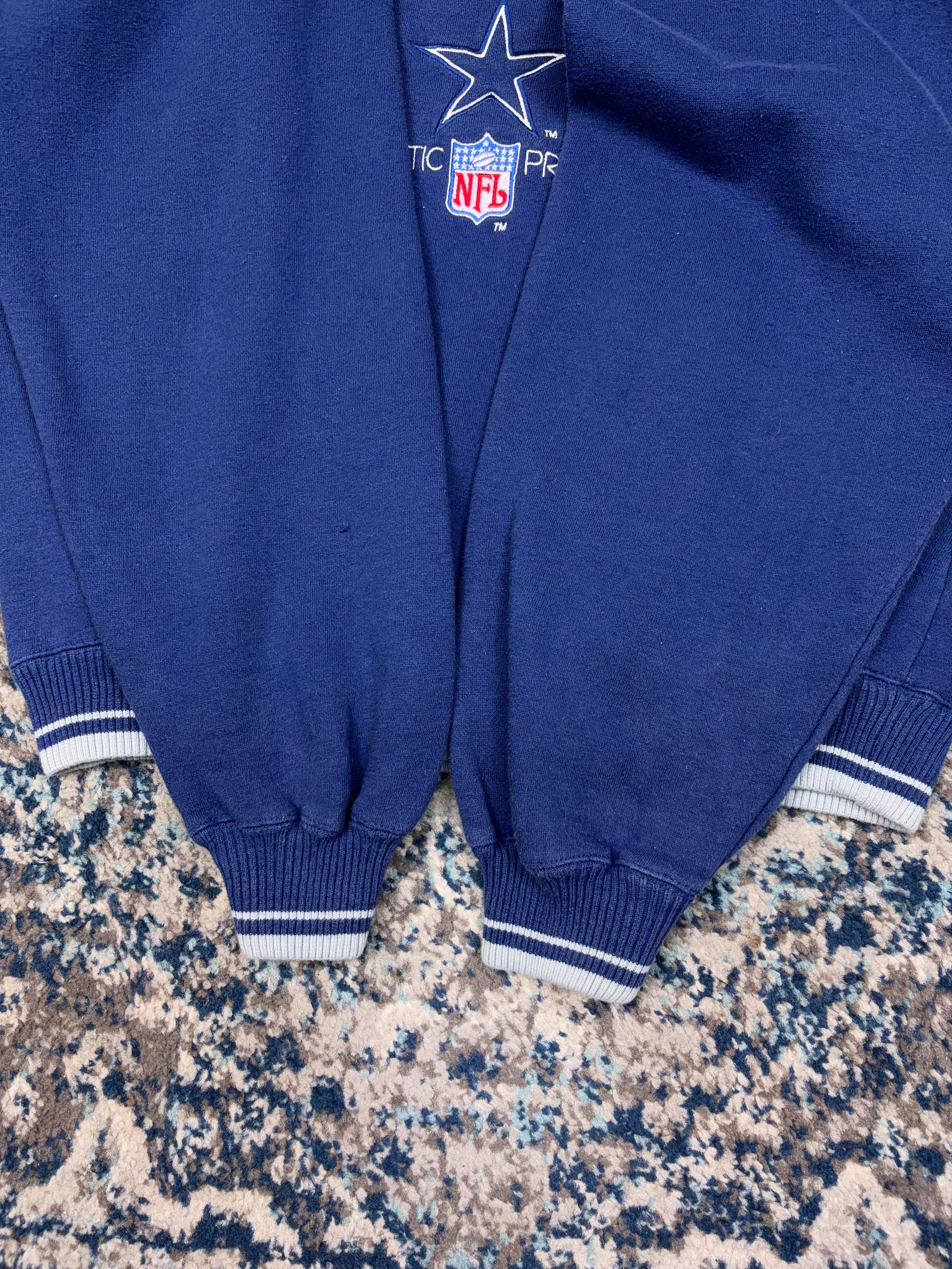 Vintage Dallas Cowboys NFL Embroidered Spellout Crewneck Sweatshirt Size Medium
