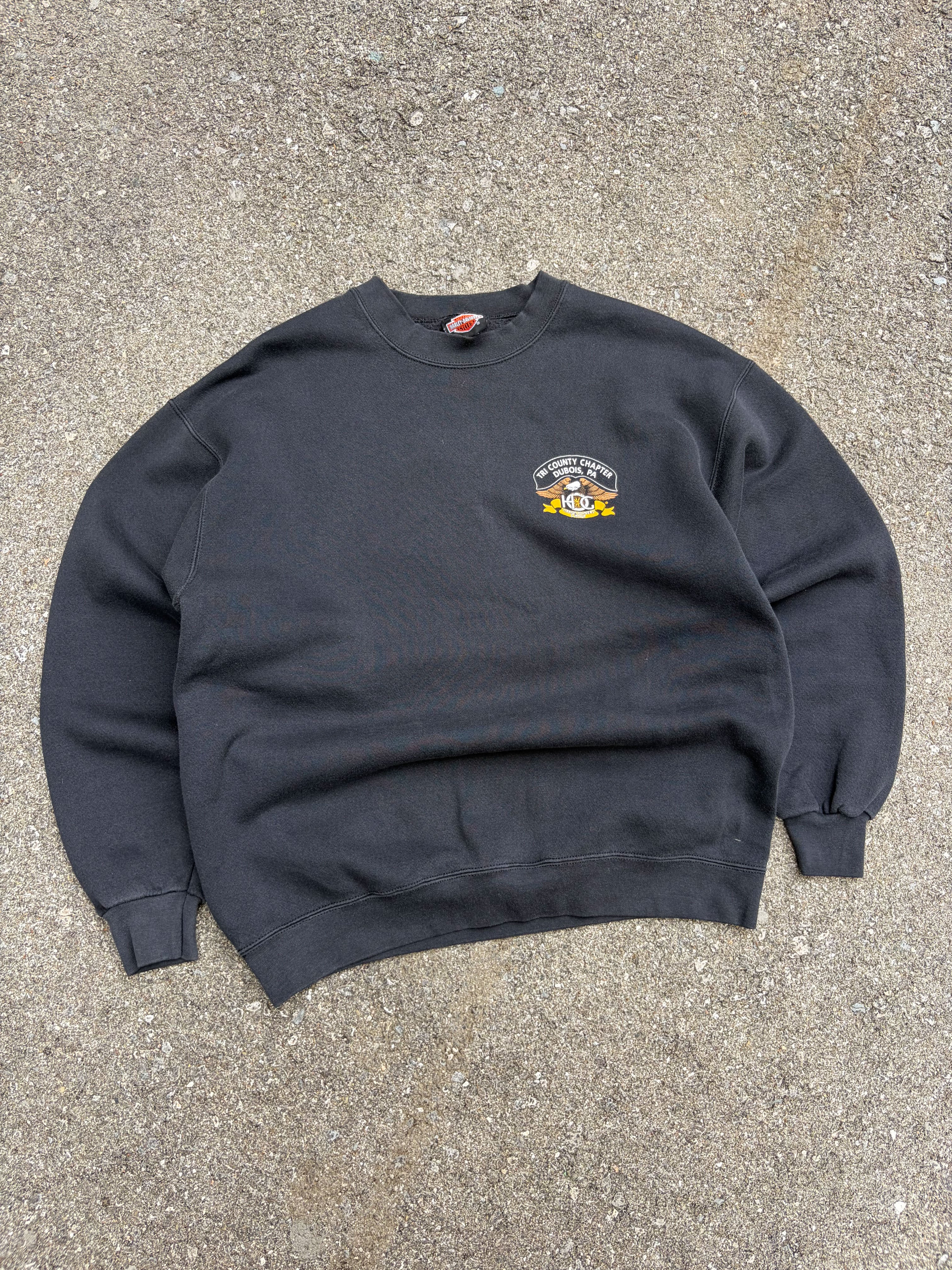 Vintage Harley Davidson Owners Group Eagle Graphic Spellout Sweatshirt Size Large
