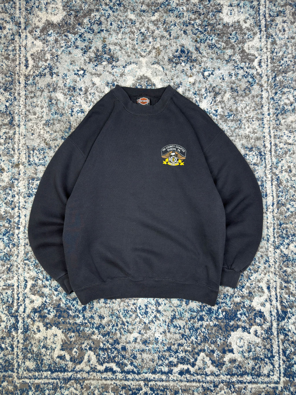Vintage Harley Davidson Owners Group Eagle Graphic Spellout Sweatshirt Size Large