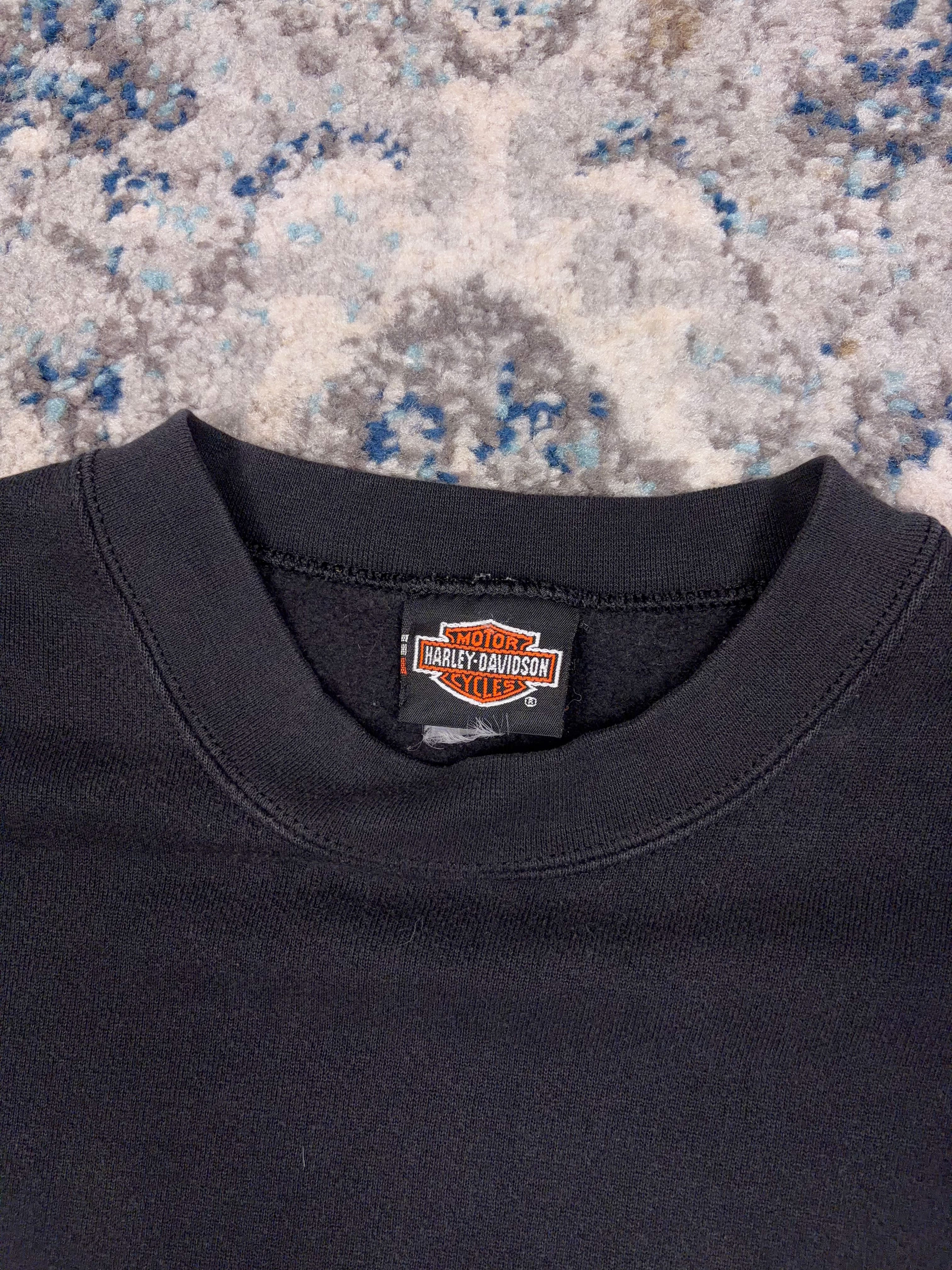 Vintage Harley Davidson Owners Group Eagle Graphic Spellout Sweatshirt Size Large