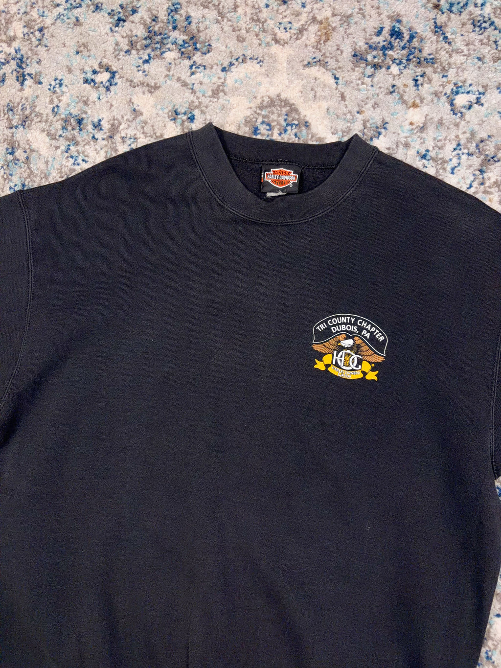Vintage Harley Davidson Owners Group Eagle Graphic Spellout Sweatshirt Size Large