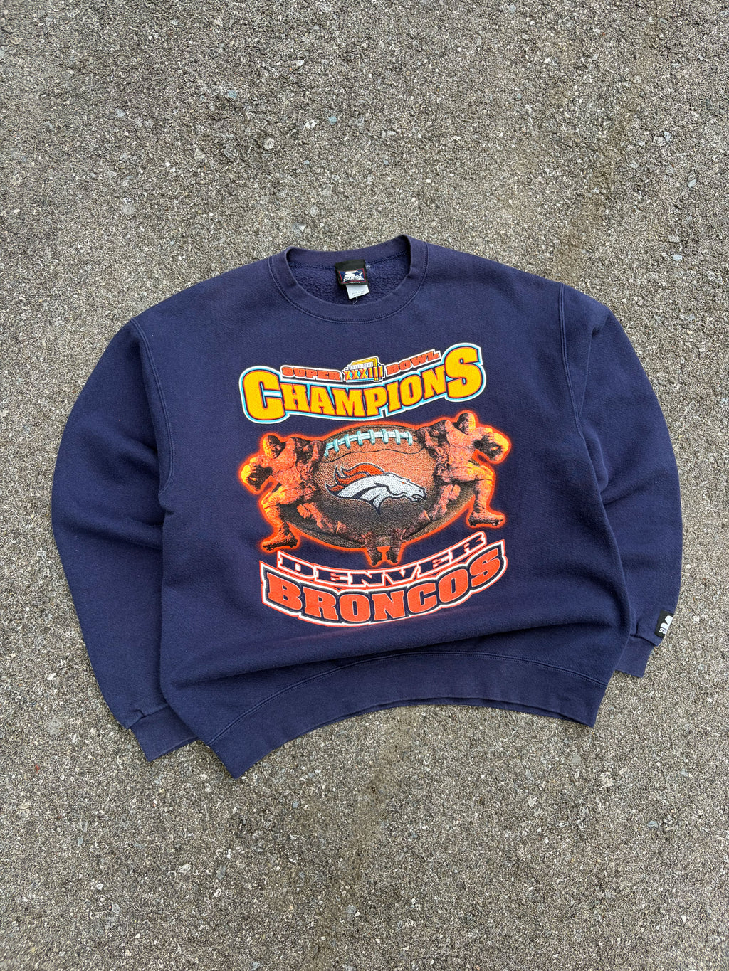 Vintage 1998 Denver Broncos NFL Super Bowl XXXII Champions Sweatshirt Size Medium