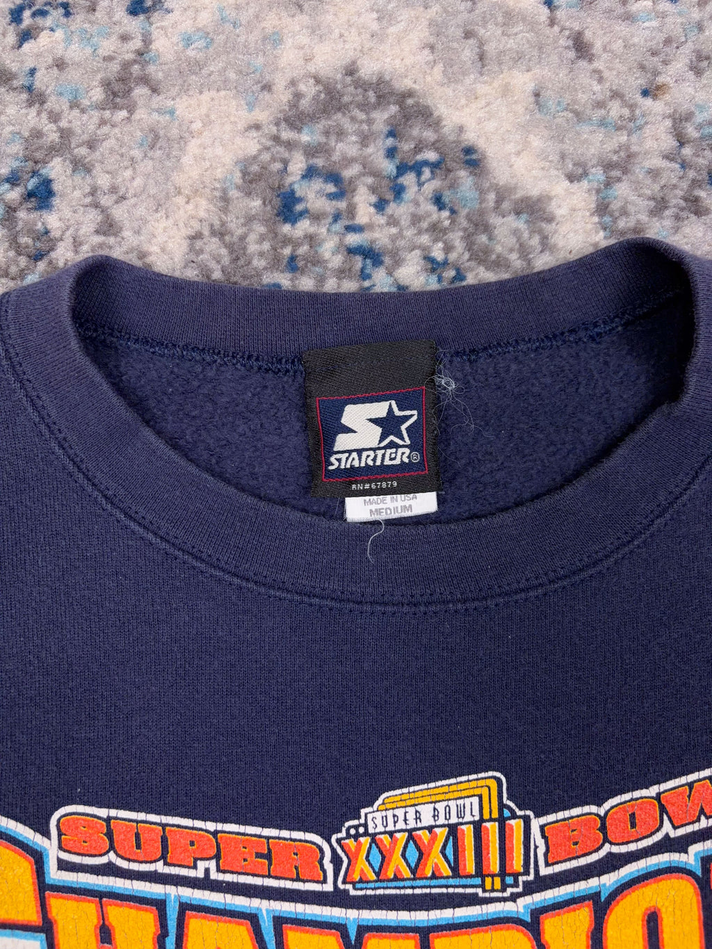 Vintage 1998 Denver Broncos NFL Super Bowl XXXII Champions Sweatshirt Size Medium