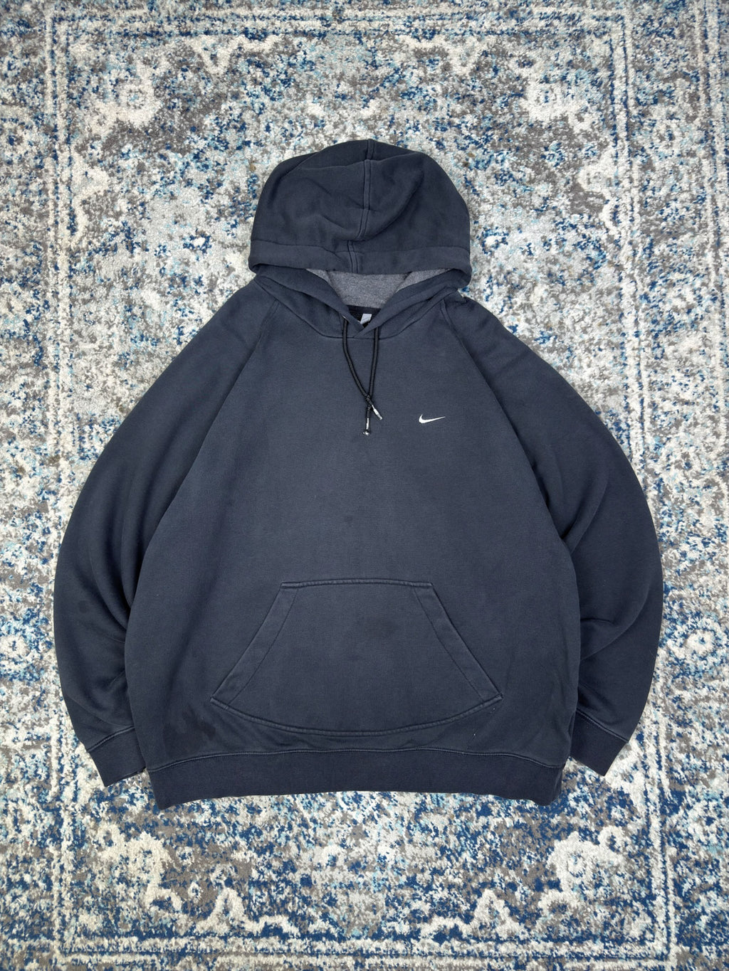 Vintage Nike Embroidered Mini Swoosh Pullover Hooded Sweatshirt Size XL