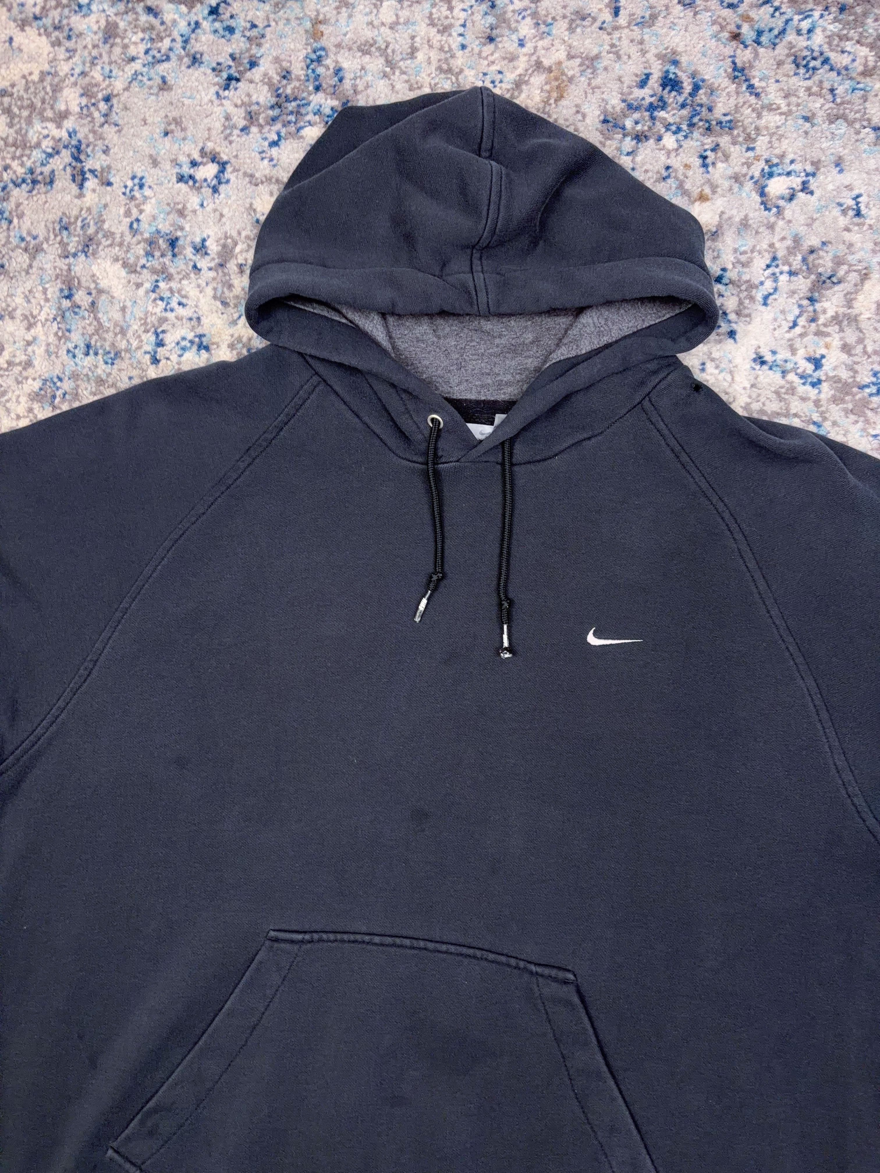 Vintage Nike Embroidered Mini Swoosh Pullover Hooded Sweatshirt Size XL