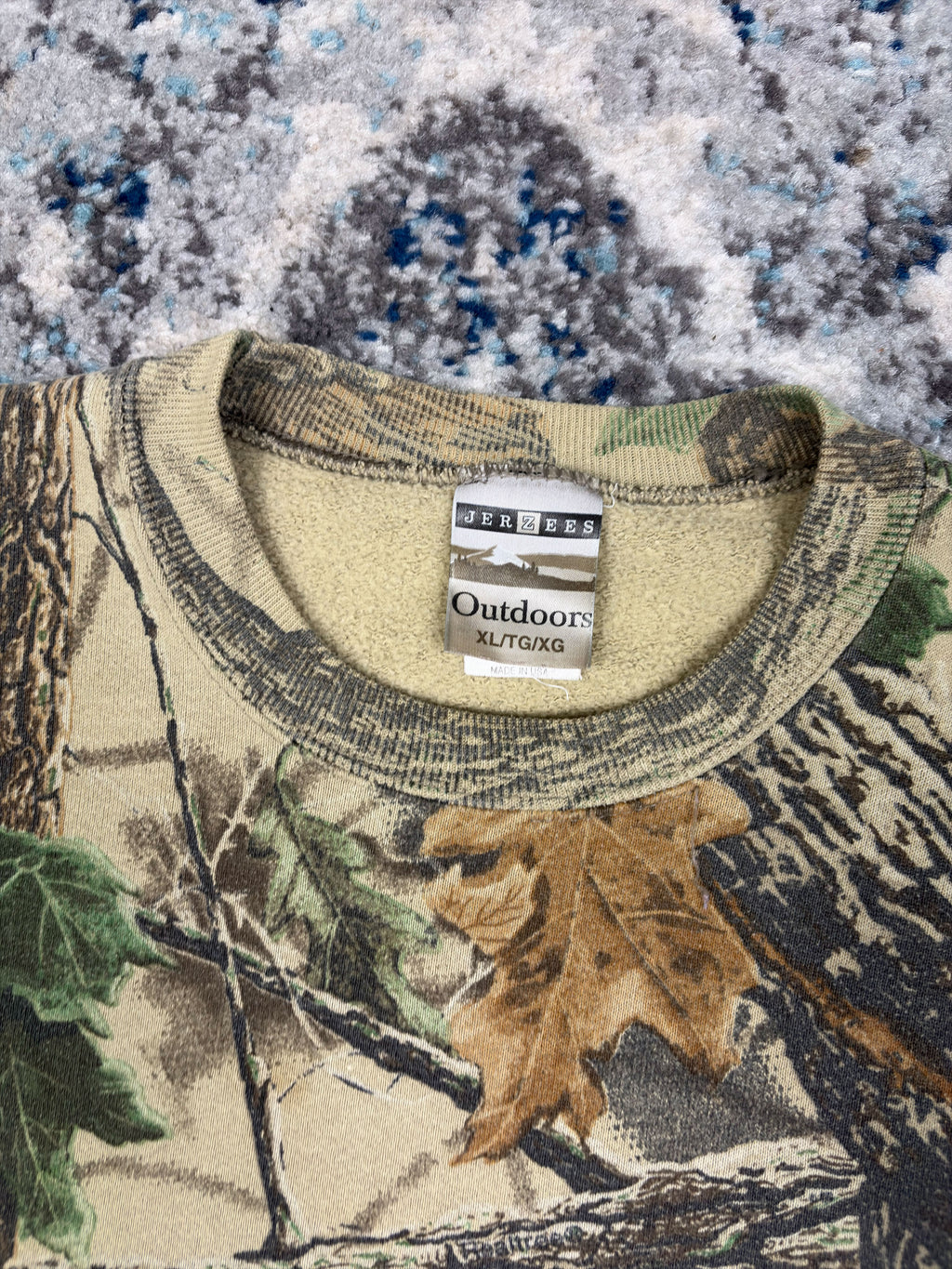 Vintage 90s Jerseys Outdoors Realtree Timber Camo Hunting Sweatshirt Size XL