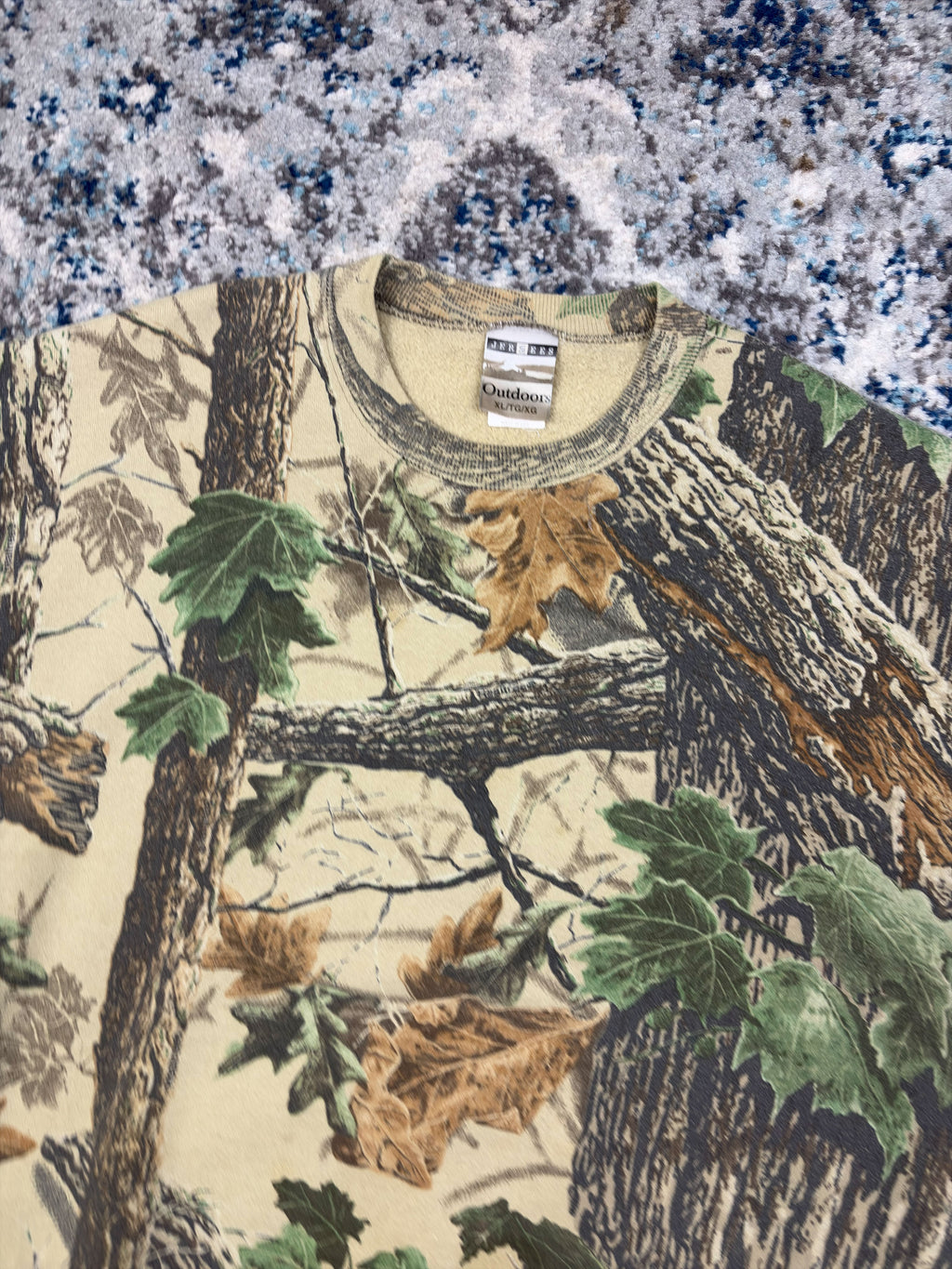 Vintage 90s Jerseys Outdoors Realtree Timber Camo Hunting Sweatshirt Size XL