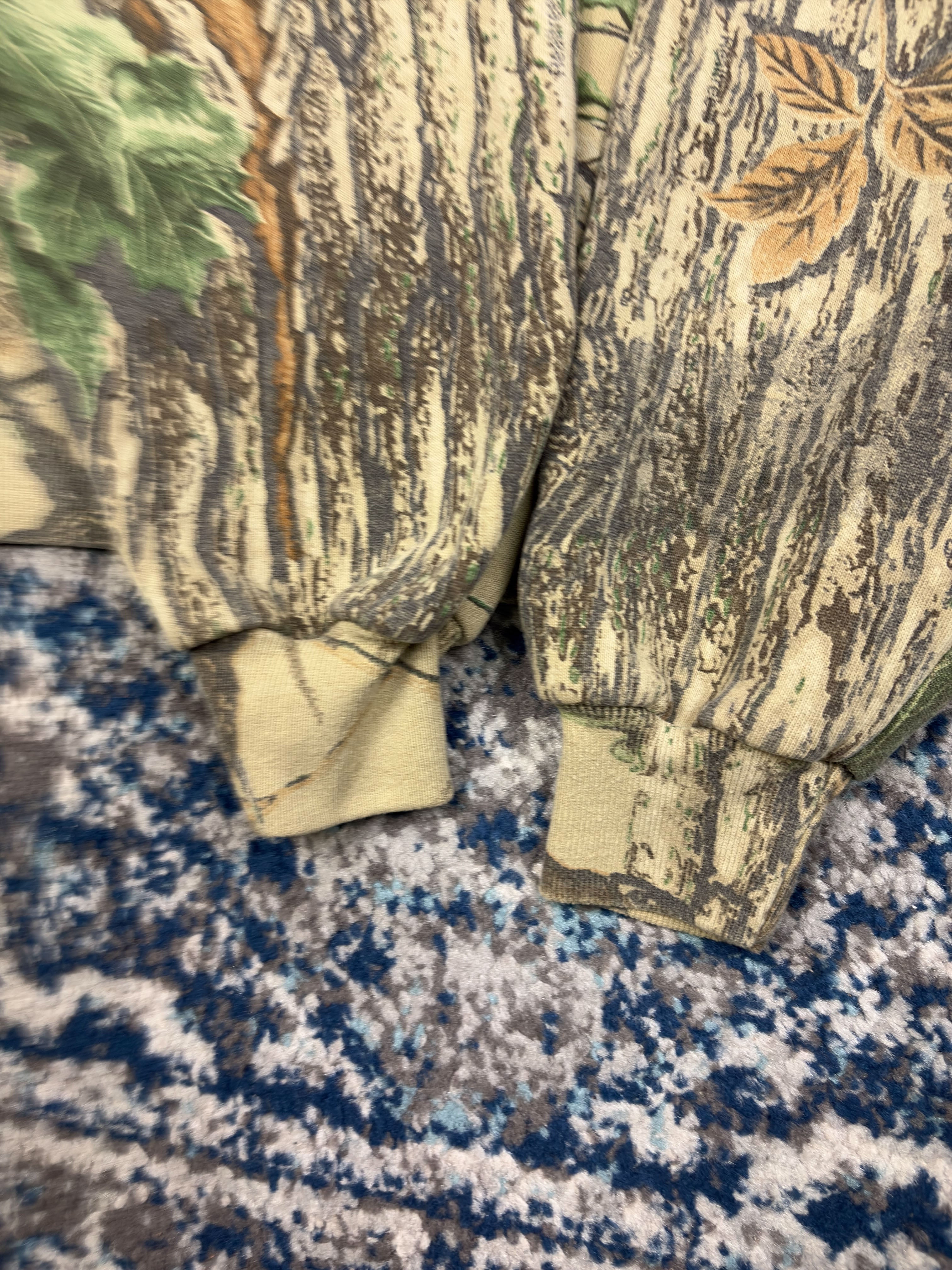 Vintage 90s Jerseys Outdoors Realtree Timber Camo Hunting Sweatshirt Size XL